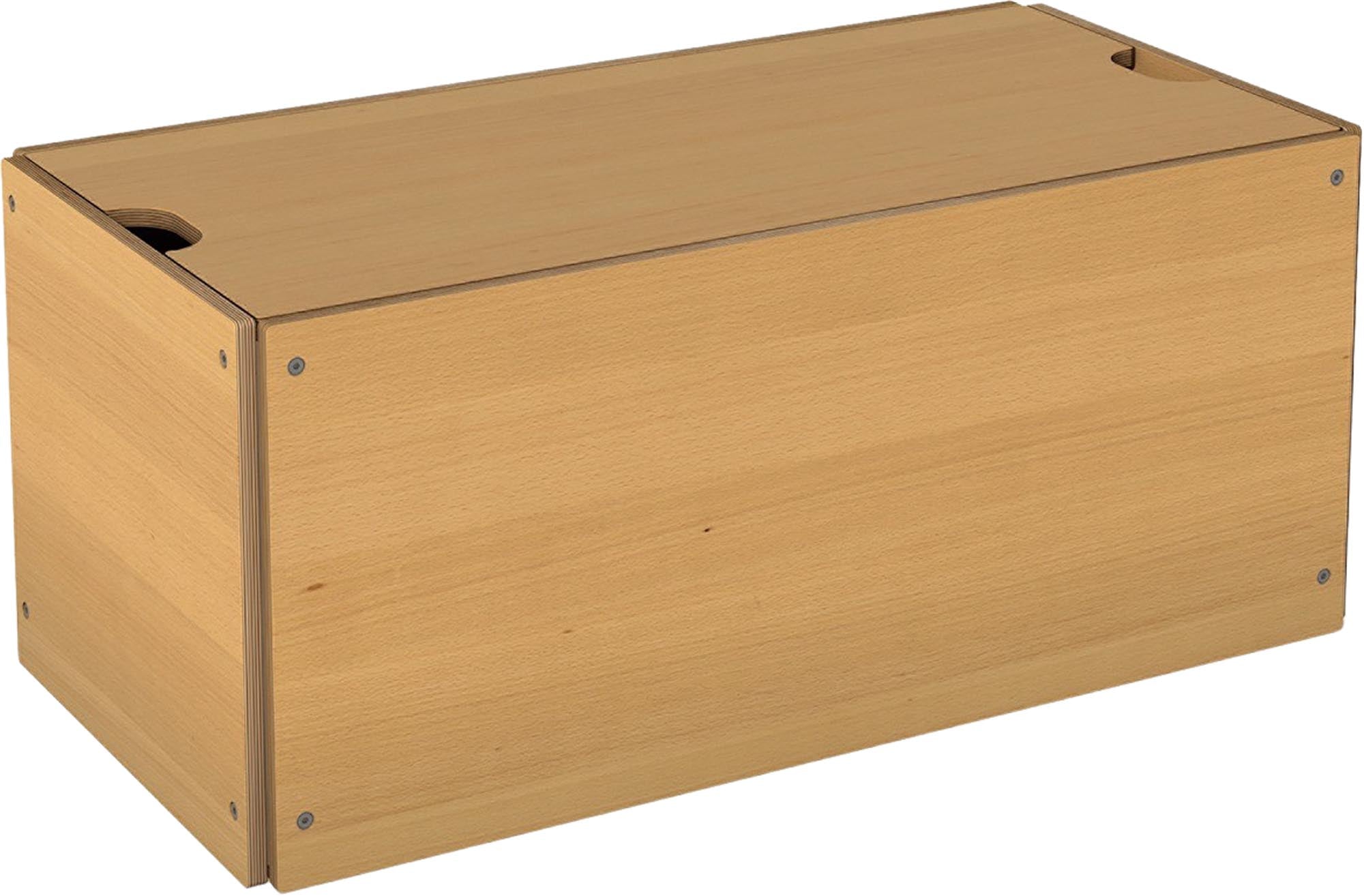 Eleganter Bettkasten mit Deckel für optimale Stauraumnutzung.