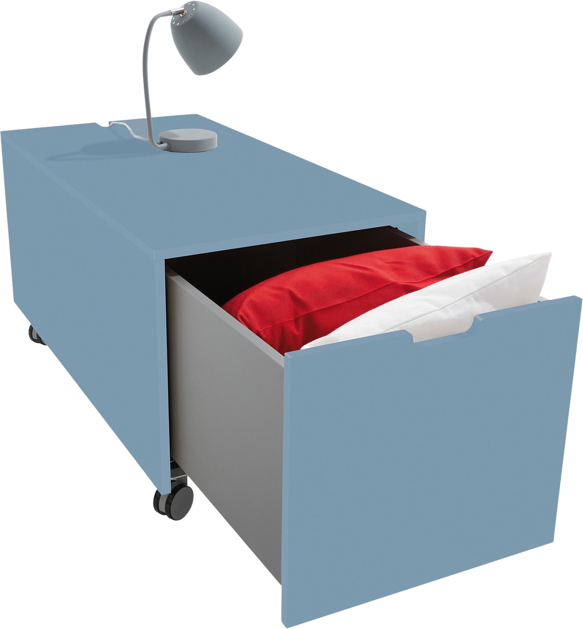 Bettkasten16 von Müller Möbelwerkstätten: Eleganter Stauraum mit integriertem Schubkasten für mehr Ordnung und Komfort im Schlafzimmer.