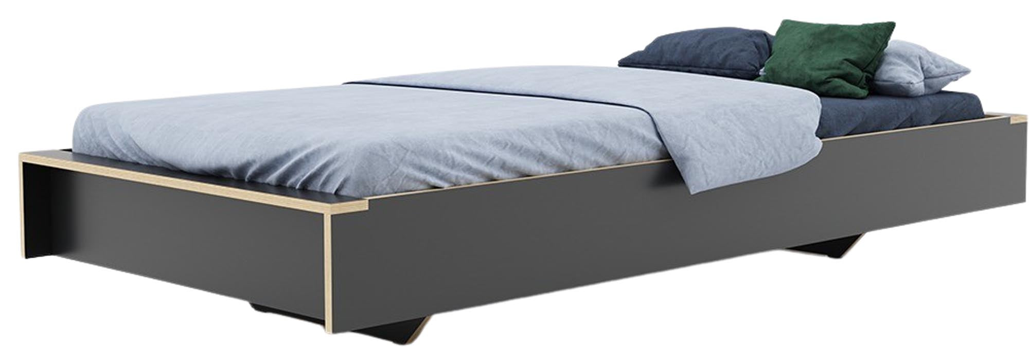 Modernes Flai Einzelbett von Müller Möbelwerkstätten, perfekt für minimalistische Räume, vereint Funktionalität und zeitloses Design.