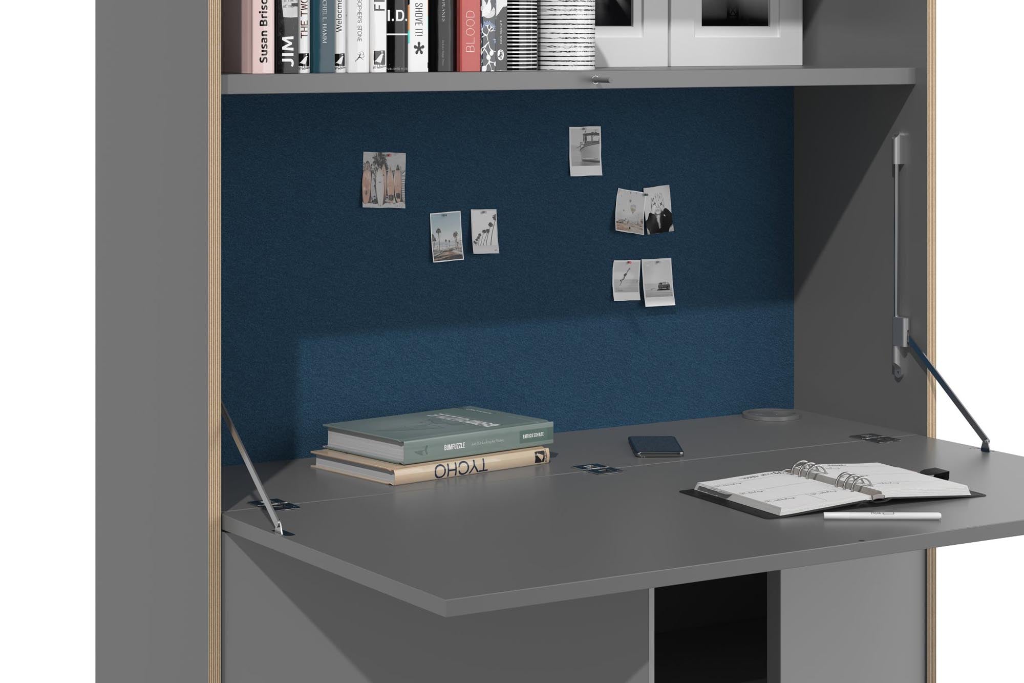 Gestalten Sie Ihr Home-Office mit dem FLAI Sekretär von Müller Möbelwerkstätten – flexibles Design, cleverer Stauraum und praktische Funktionen für effizientes Arbeiten.