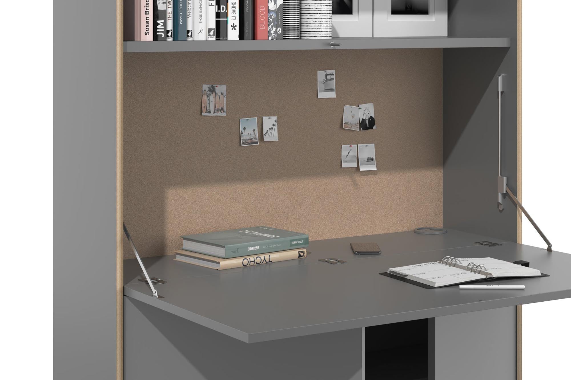 Moderner FLAI Sekretär von Müller Möbelwerkstätten, perfekt für das Home Office, kombiniert stilvolles Design mit nützlichem Stauraum.