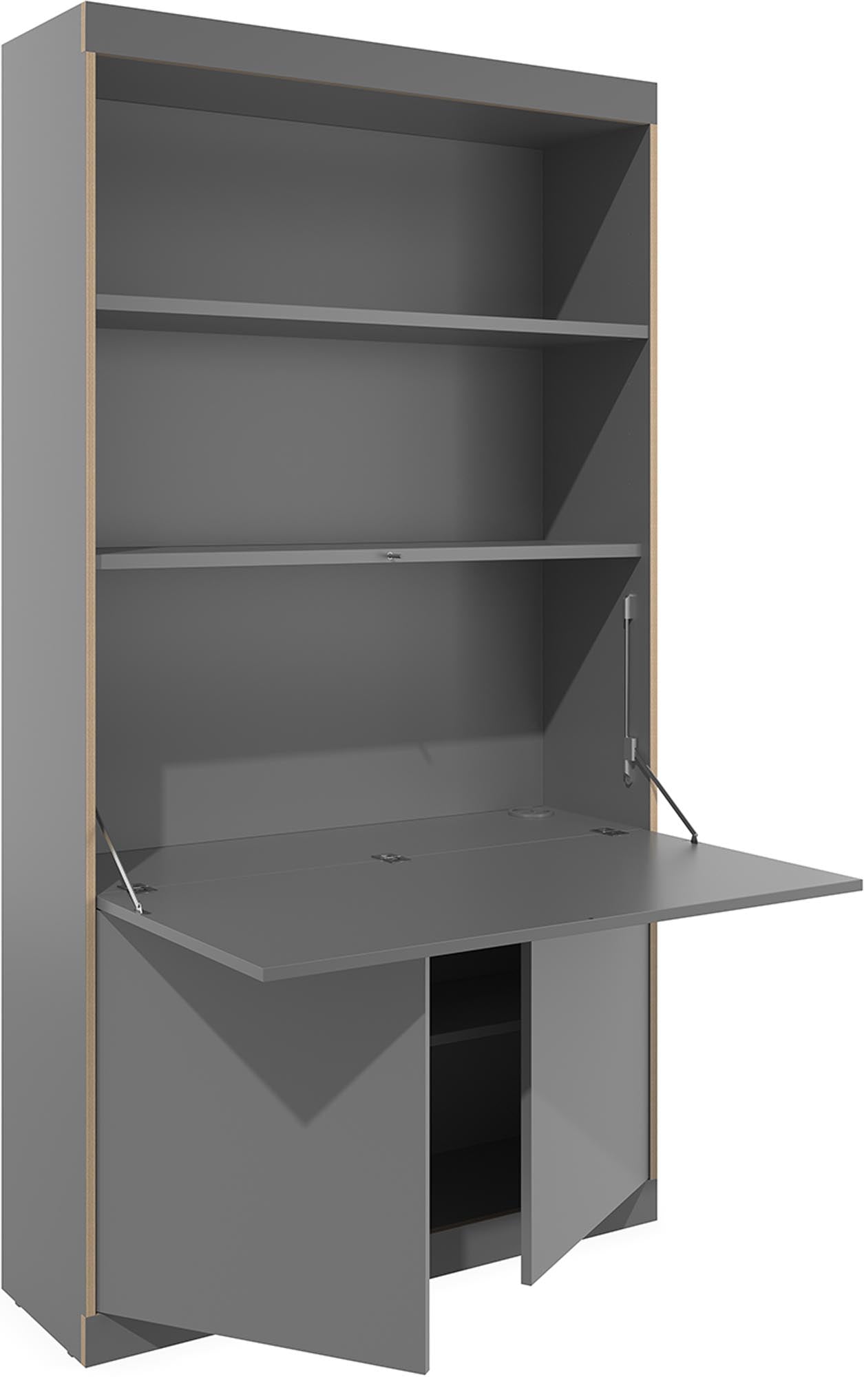 Moderner Sekretär FLAI von Müller Möbelwerkstätten, perfekt für stilvolle Home Offices, bietet funktionale Ablageflächen und ansprechendes Design.