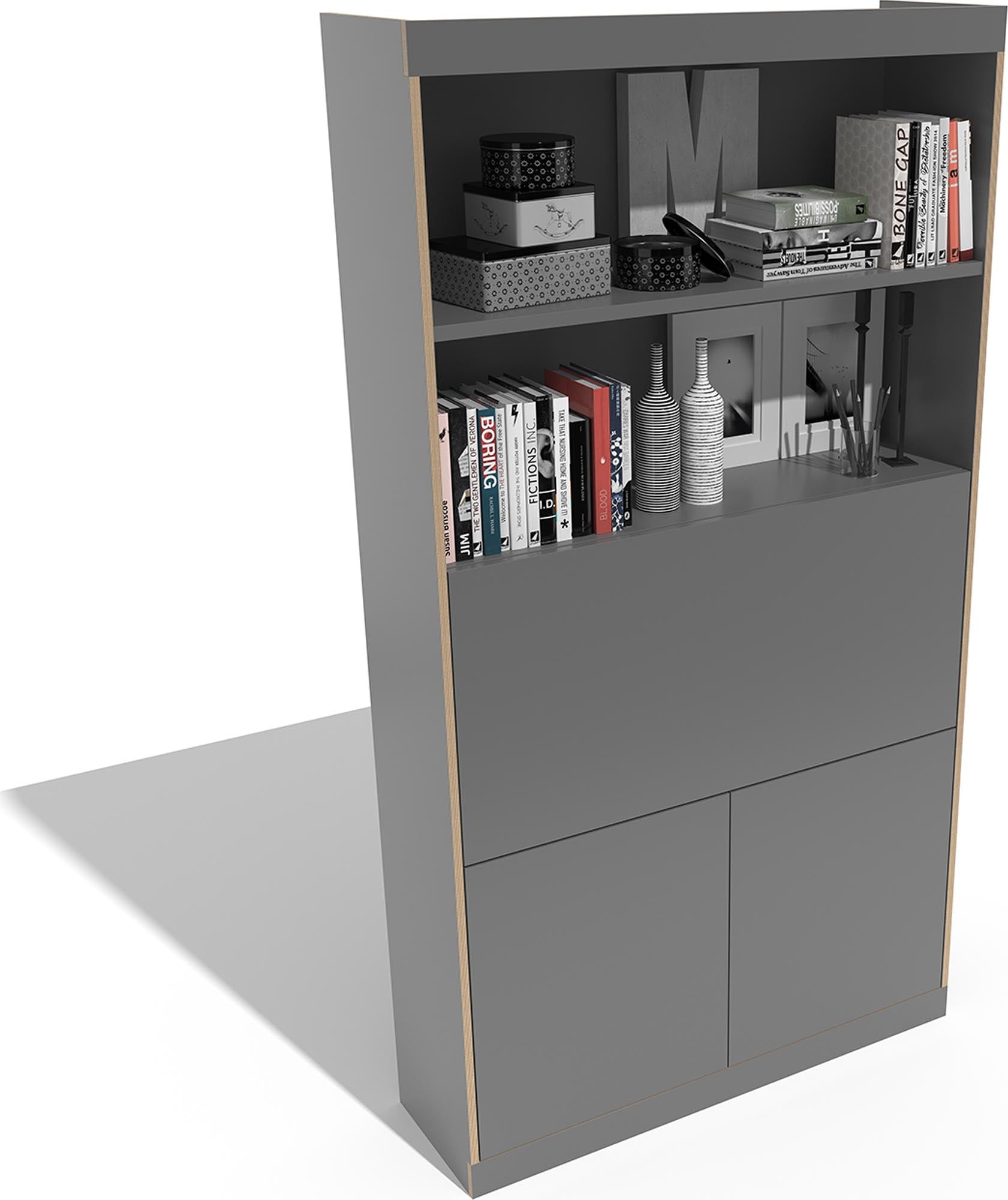 Eleganter FLAI Sekretär von Müller Möbelwerkstätten, ideal für Home Offices, vereint modernes Design mit praktischen Stauraumlösungen.