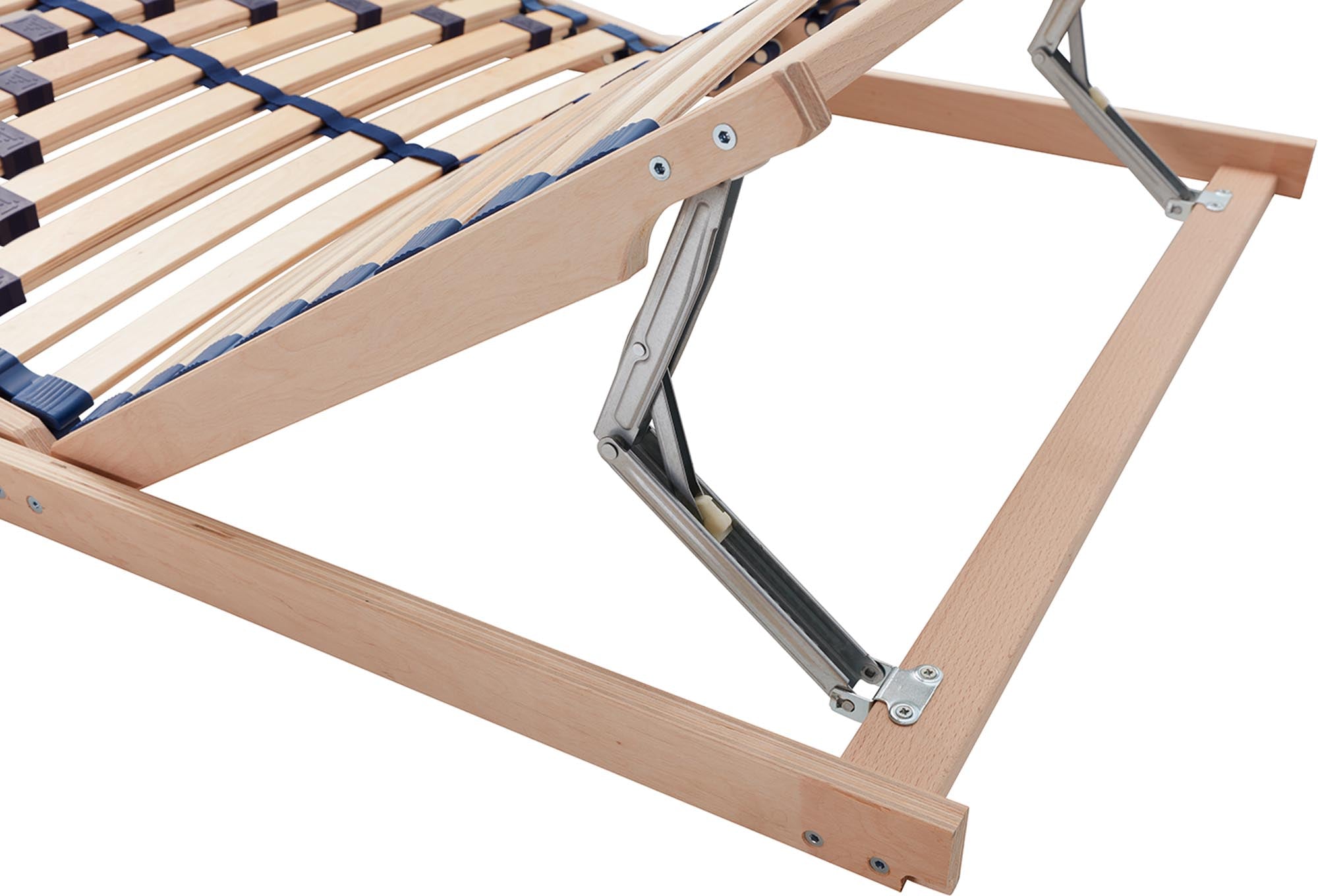 Ergonomischer Lattenrost aus Massivholz, flexibel und robust.