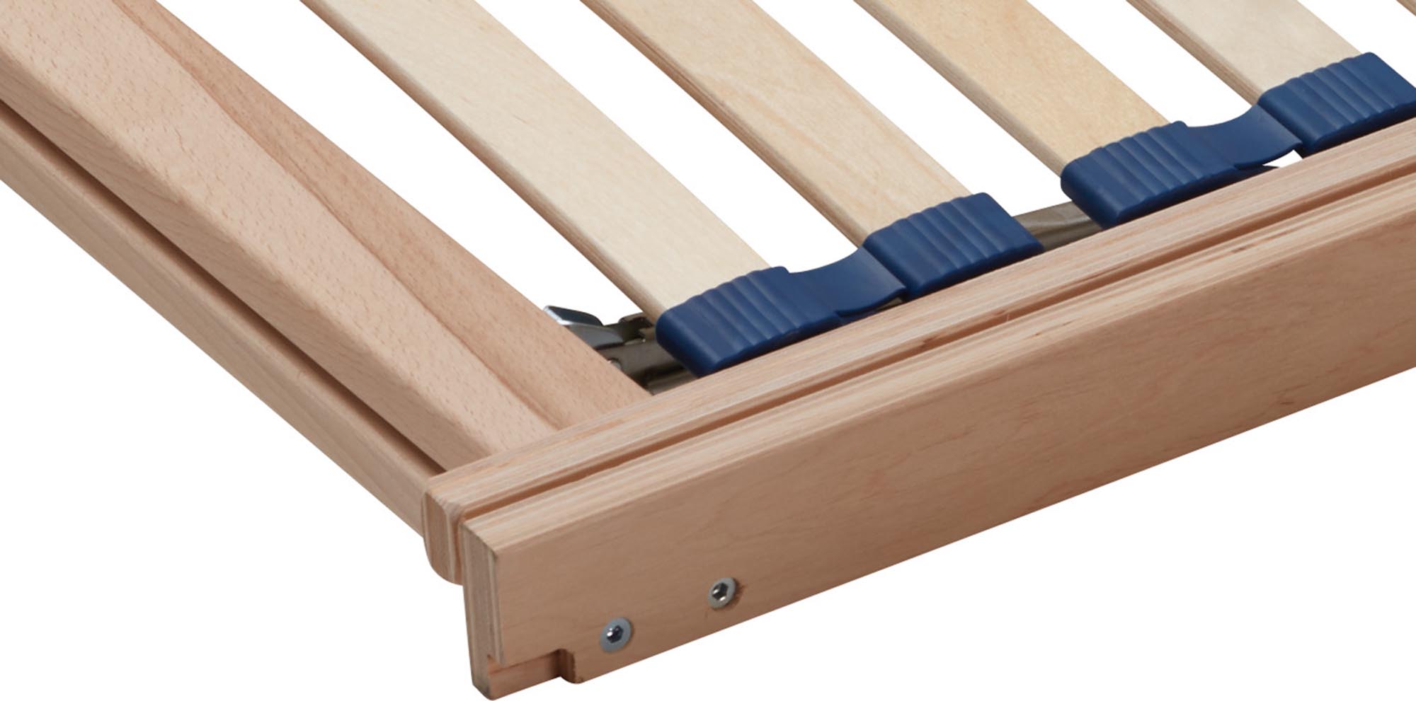 Verstellbarer Lattenrost aus robustem Massivholz, ideal für individuellen Schlafkomfort und perfekte Anpassung an Ihre Matratze.