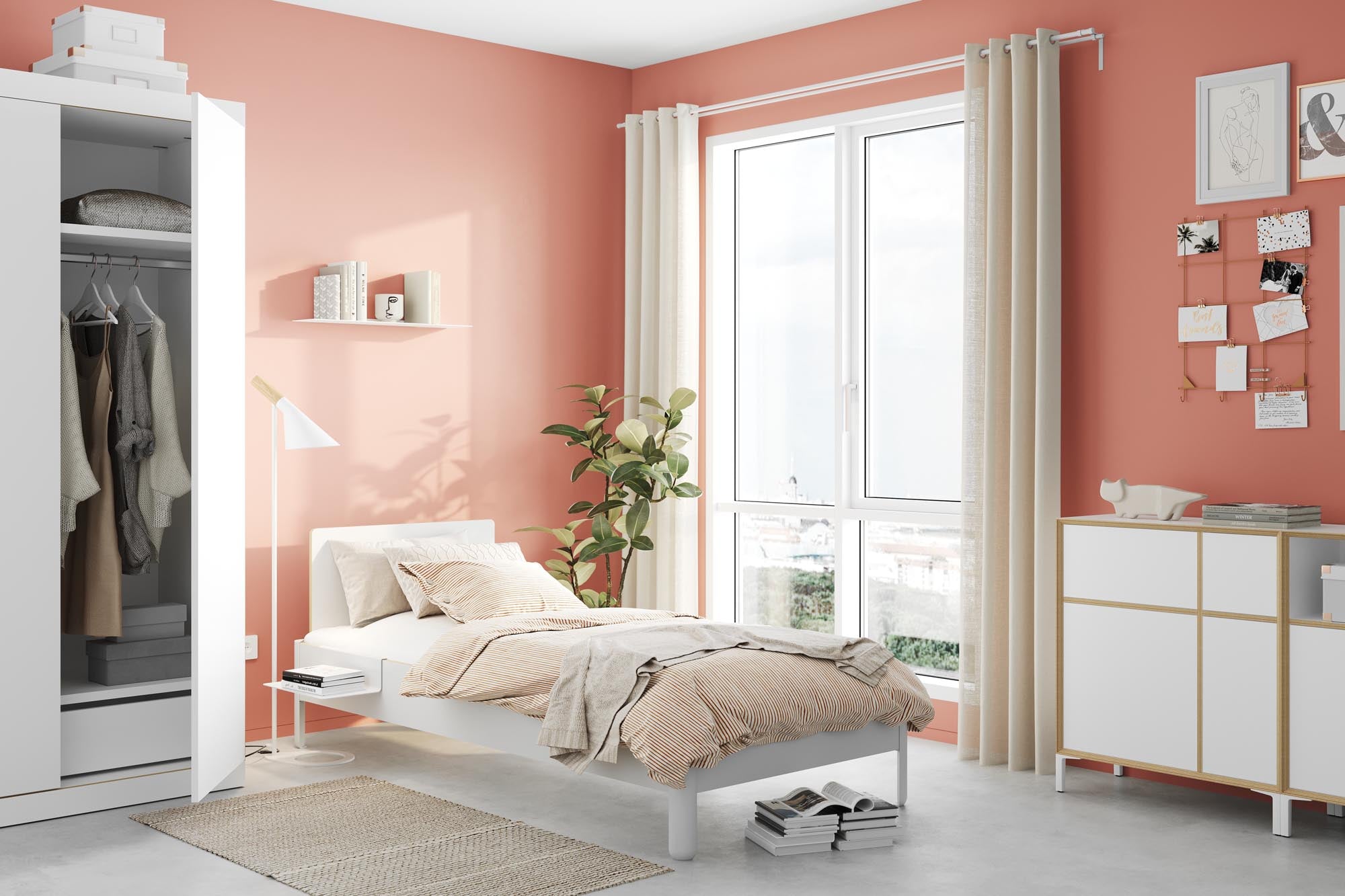 Entdecken Sie das Nait Einzelbett 100 von Müller Möbelwerkstätten – modernes Design trifft auf höchsten Schlafkomfort.