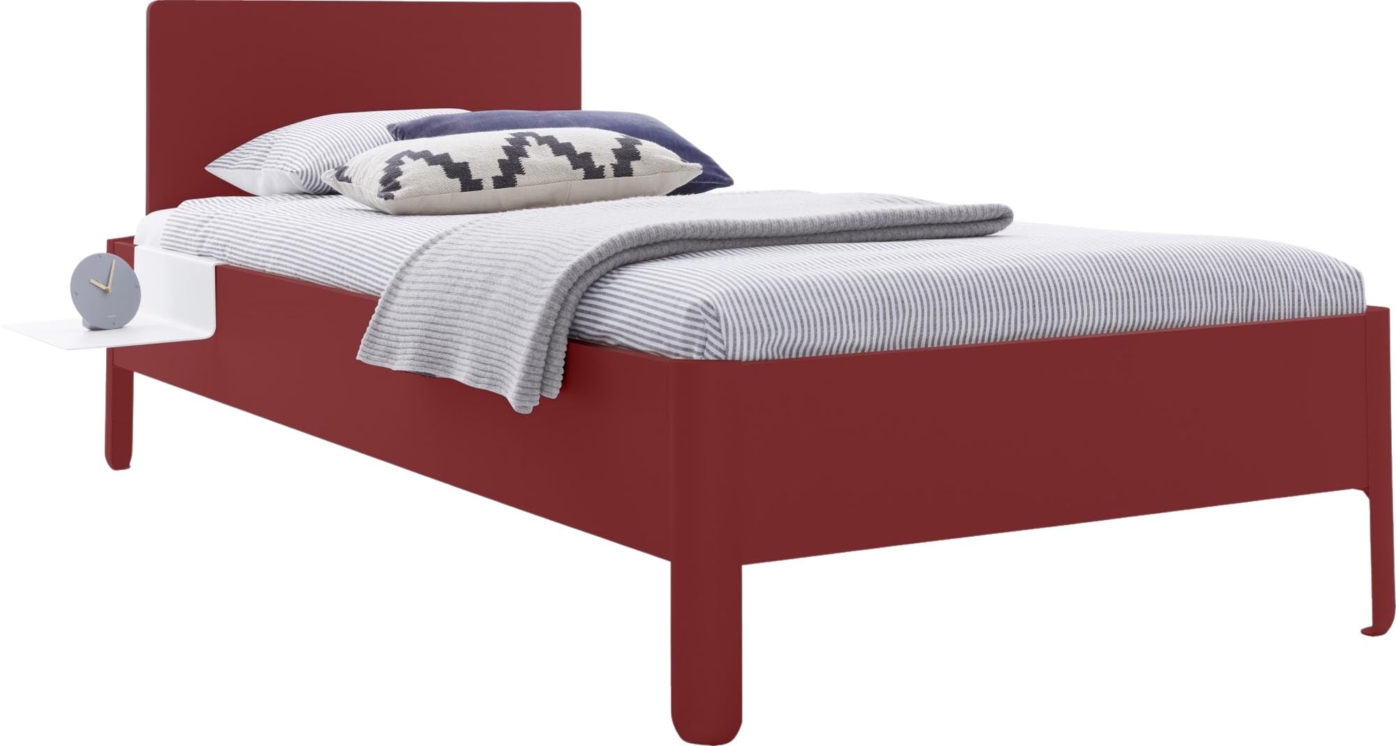 Stylisches Nait Einzelbett mit elegantem Kopfteil, ideal für moderne Schlafzimmer, gefertigt von Müller Möbelwerkstätten.