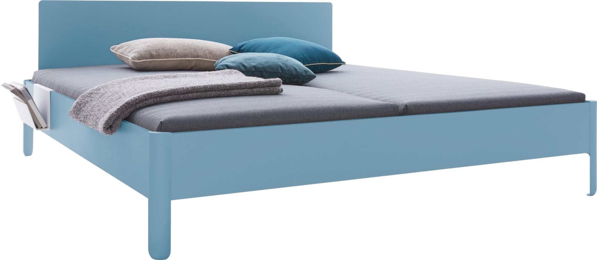 Modernes Nait Doppelbett mit 140 cm Breite und ansprechendem Kopfteil, ideal für stilvolle Schlafzimmergestaltung und erholsamen Schlaf.