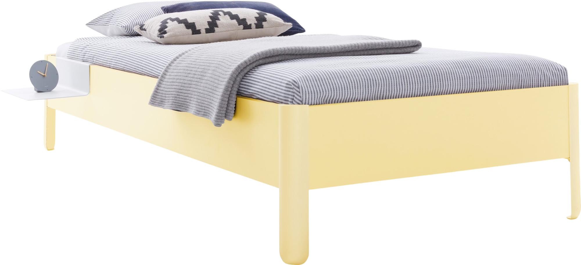 Stylisches Nait Einzelbett 90 von Müller Möbelwerkstätten, perfekt für kompakte Schlafzimmer, bietet Komfort und zeitgemäße Ästhetik.