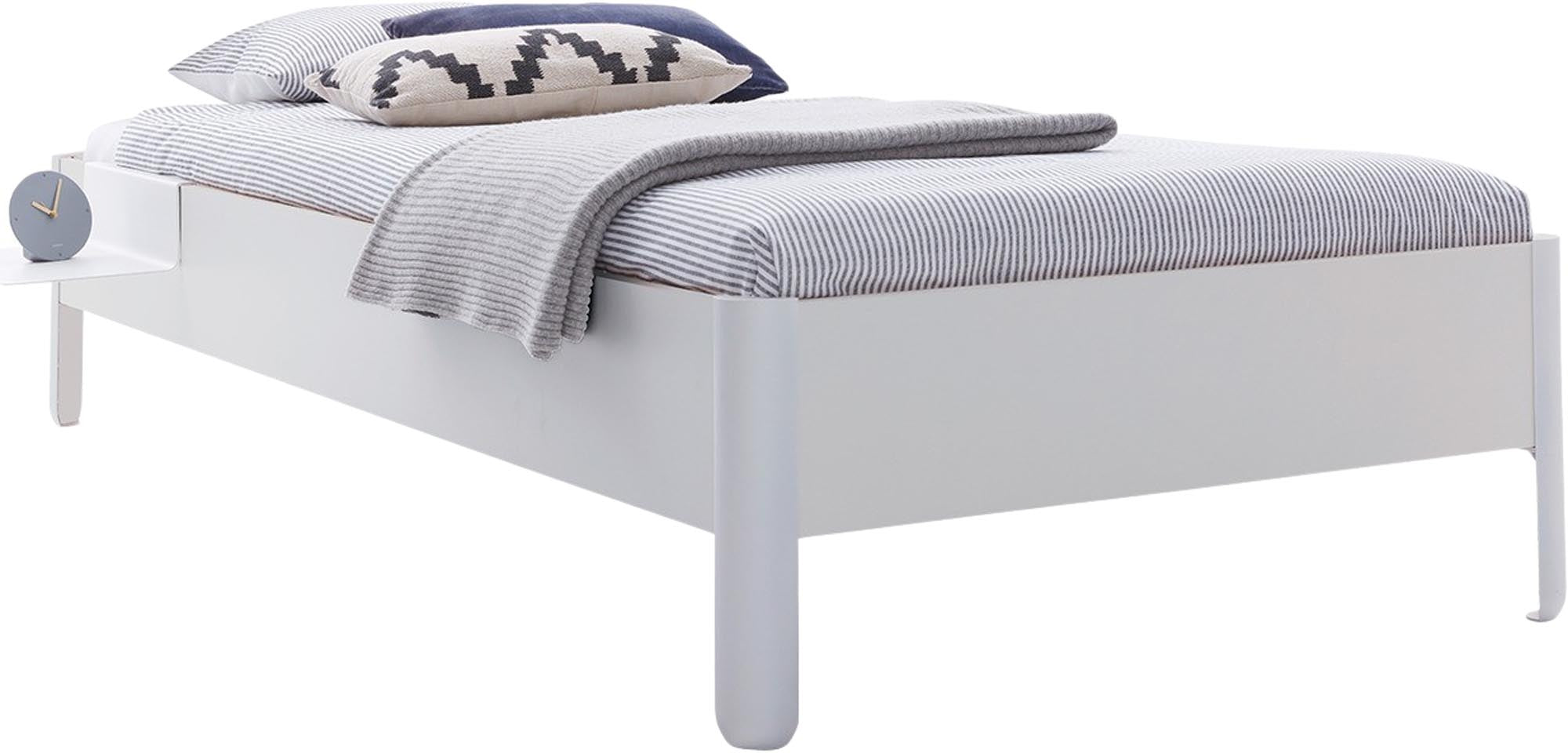 Nait Einzelbett 100 mit Lattenrost Starr in Weiss präsentiert im Onlineshop von KAQTU Design AG. Bett ist von Müller Möbelwerkstätten