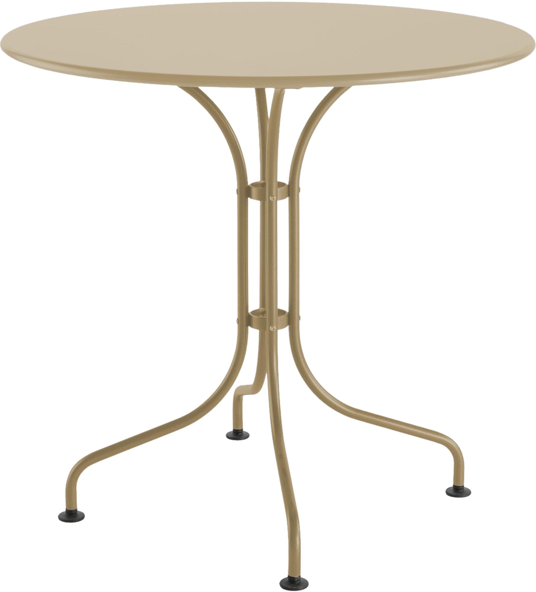 St. Moritz Metall-Gartentisch ø90: Eleganter, wetterfester Rundtisch aus robustem Stahl, perfekt für kleine Gärten, Terrassen und Gastronomie im nostalgischen Design.