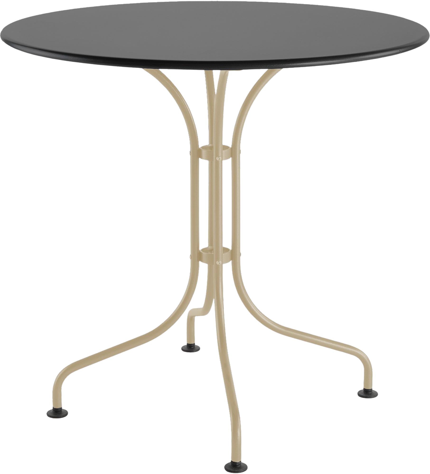 St. Moritz Metall-Gartentisch ø90 von Schaffner – eleganter, wetterfester Rundtisch aus robustem Stahl, perfekt für kleine Außenflächen und stilvolle Gartenmomente.
