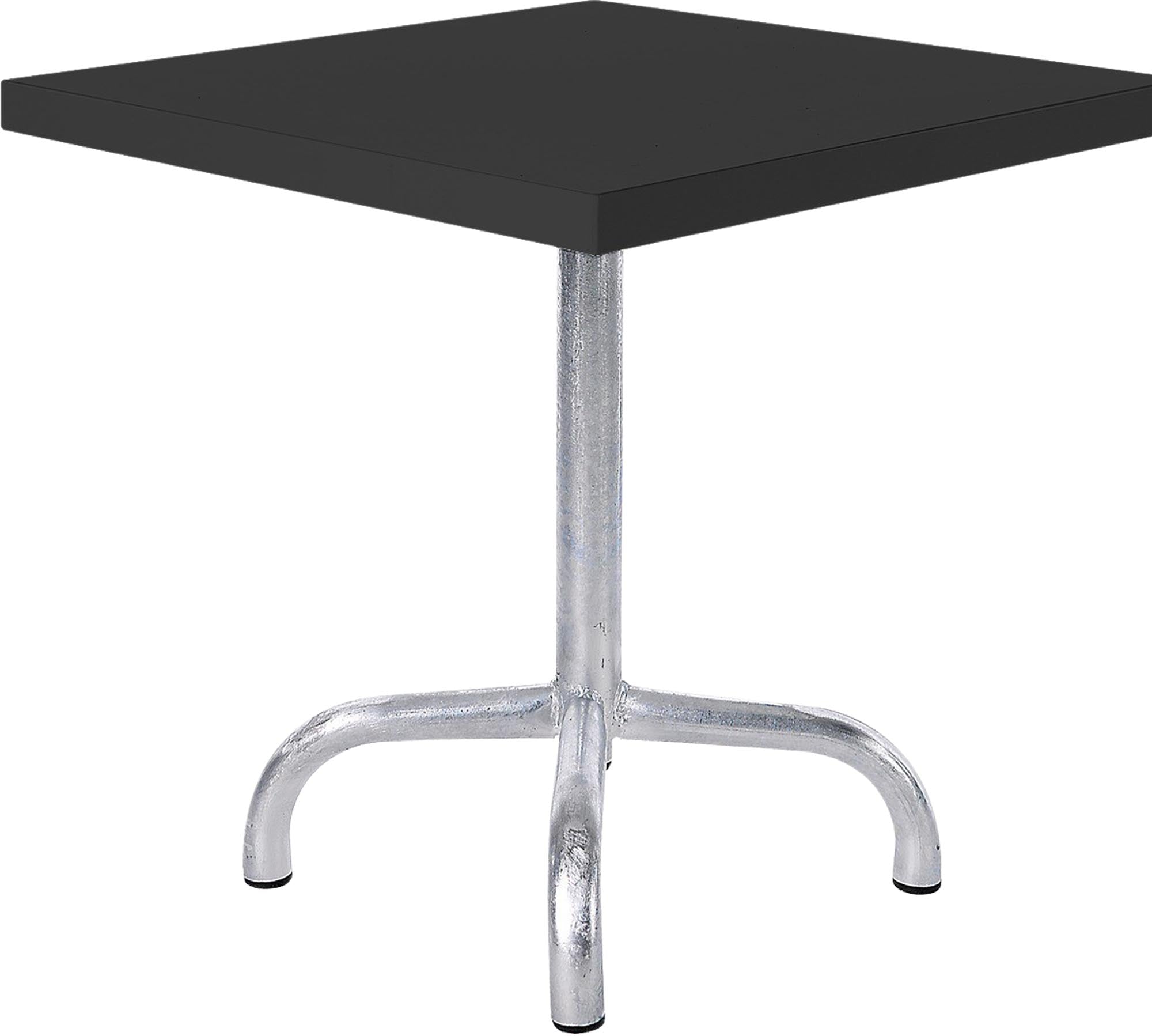 Moderner Säntis Metall-Beistelltisch 50x50 cm, perfekt für Garten und Terrasse, bietet stilvollen Platz für Getränke und Snacks im Freien.