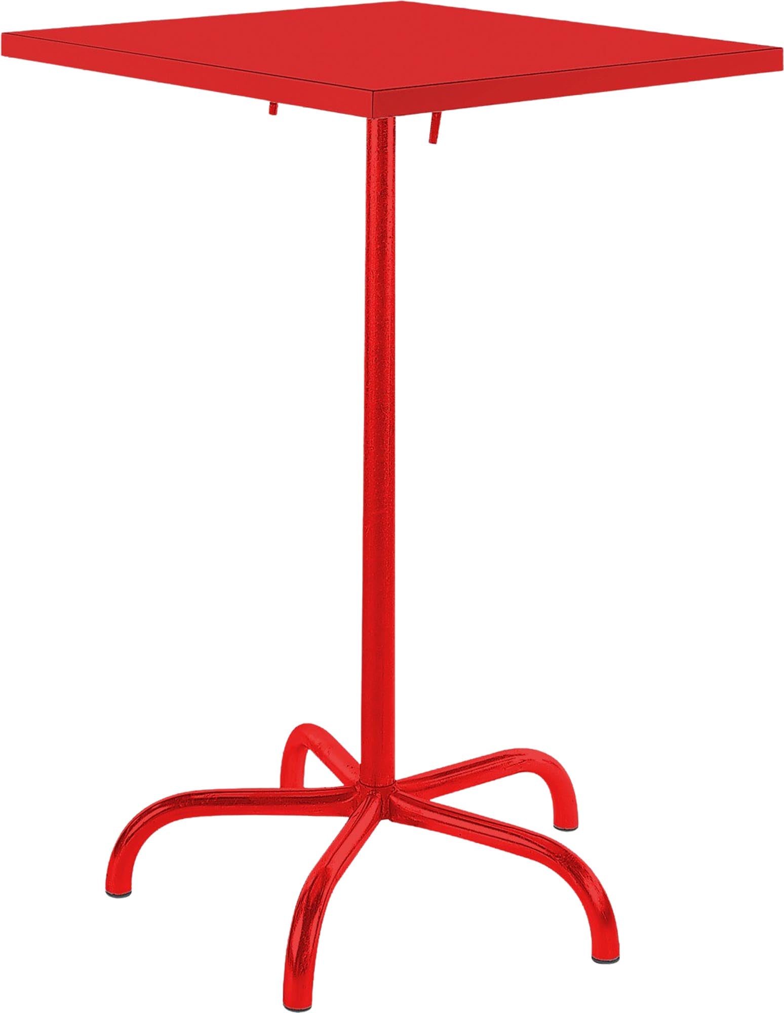 Hochwertiger, wetterfester Metall-Stehtisch 70x70/110 cm, klappbar und stabil. Ideal für Garten, Terrasse, Events und Gastronomie – langlebig und designstark.