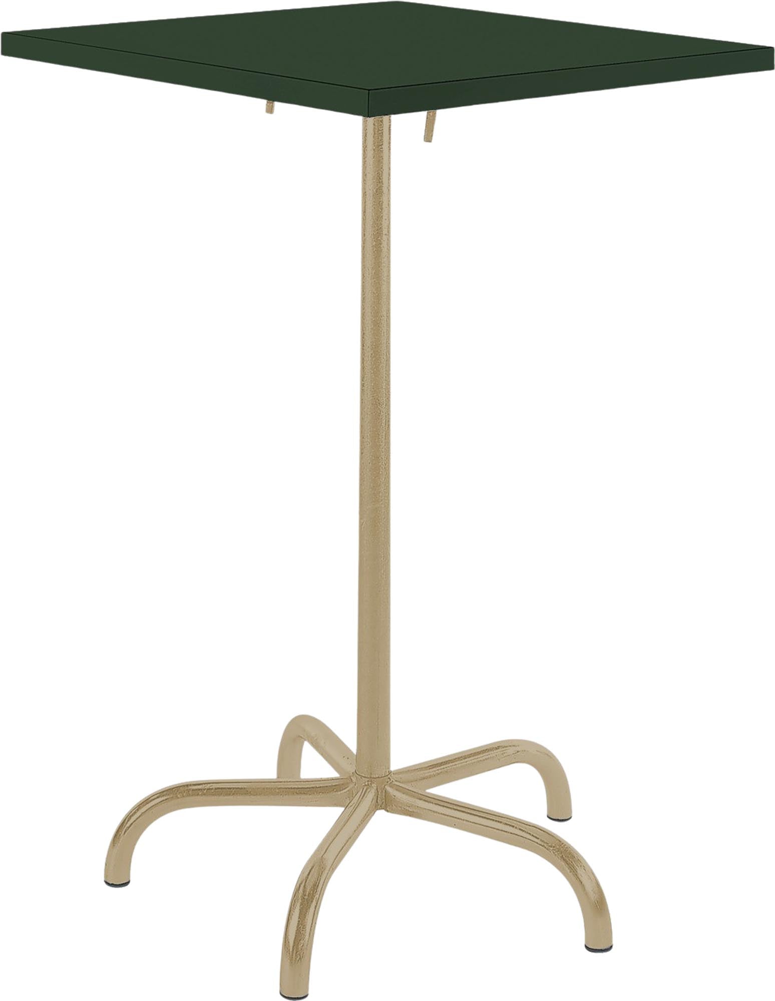 Eleganter klappbarer Stehtisch aus Metall, ideal für Outdoor-Nutzung. Perfekt für Gartenpartys, Veranstaltungen und Gastronomie. Maße: 70x70/110 cm.