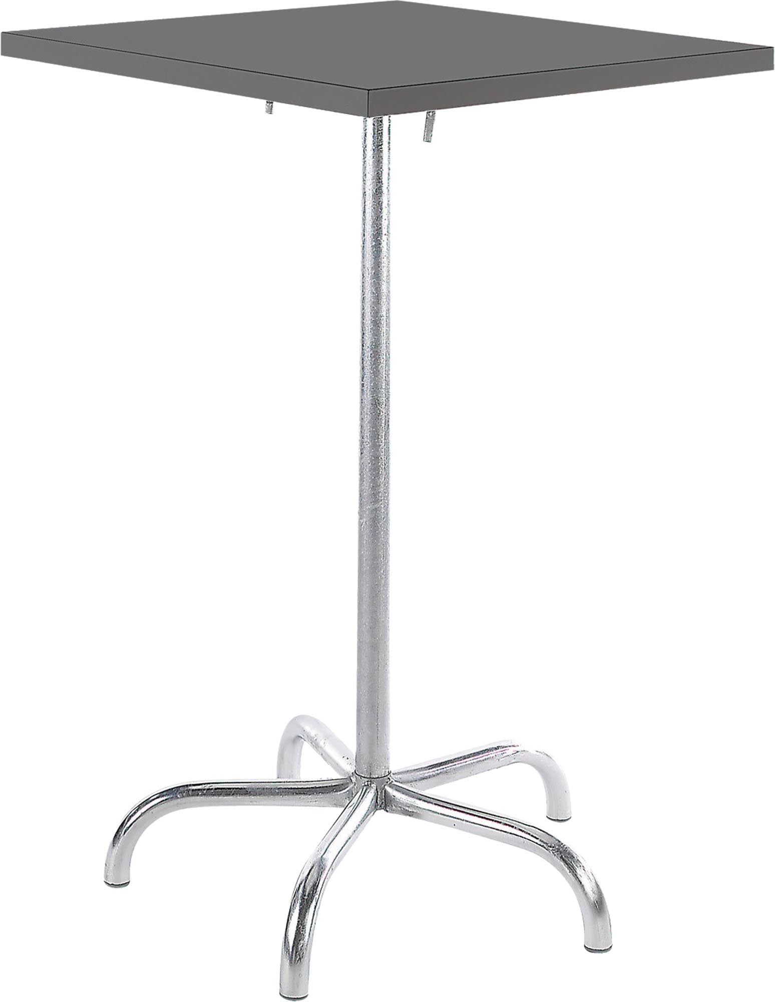Moderner klappbarer Metall-Stehtisch für den Außenbereich, ideal für gesellige Zusammenkünfte und Events. Maße: 70x70/110 cm.