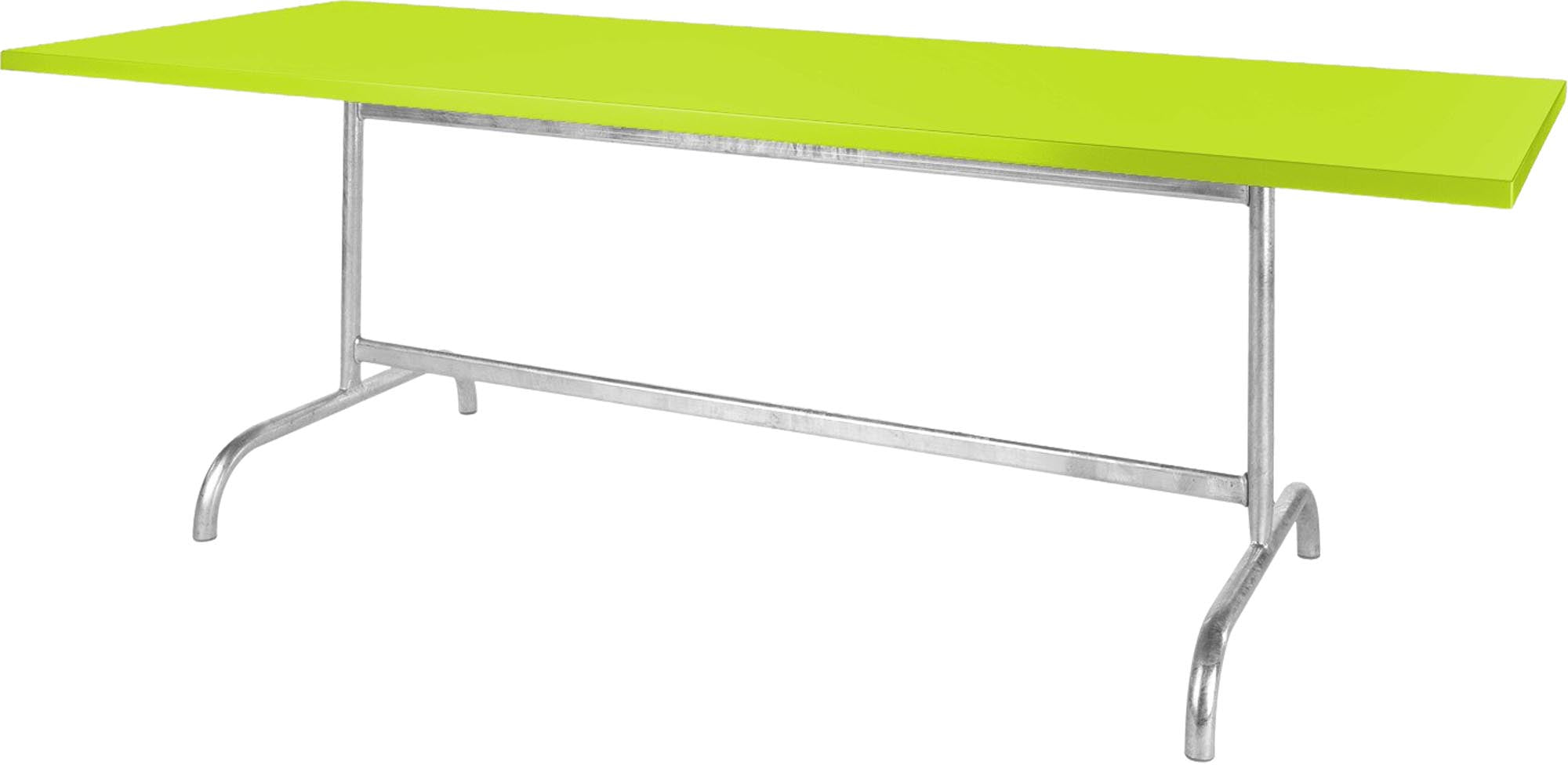 Eleganter klappbarer Gartentisch aus Metall, 240x80 cm, ideal für Gartenpartys und einfach zu lagern, wenn er nicht gebraucht wird.