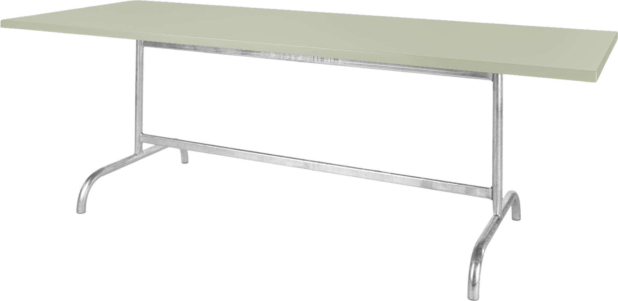 Moderner klappbarer Metall-Gartentisch in 240x80 cm, perfekt für gesellige Abende im Freien und platzsparend bei Nichtgebrauch.