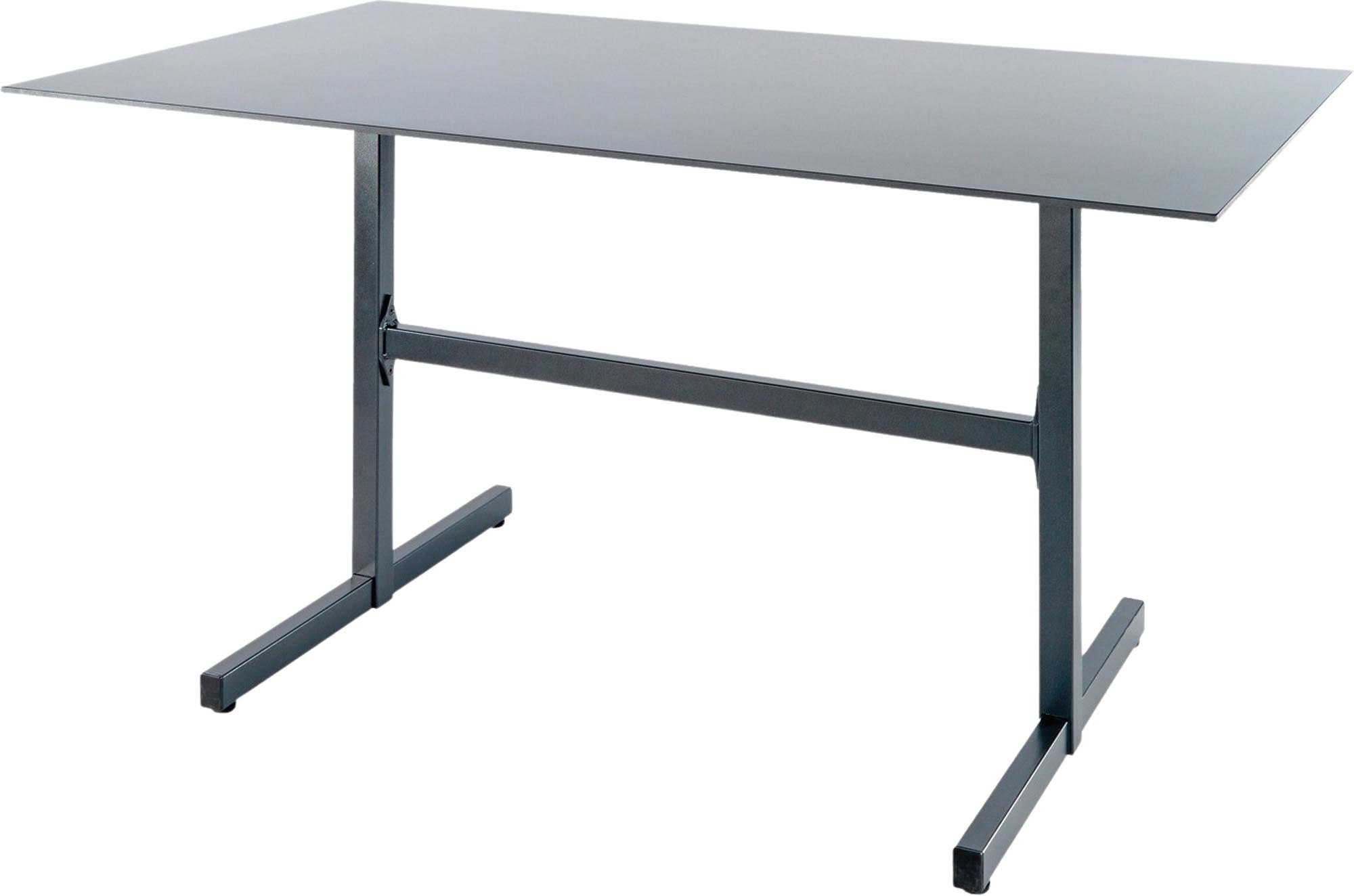 Moderner Luzern Glasfaser-Gartentisch 160x90 cm, klappbar und wetterfest, UV-beständig, langlebig, elegantes Design – ideal für flexible Outdoor-Einsätze.