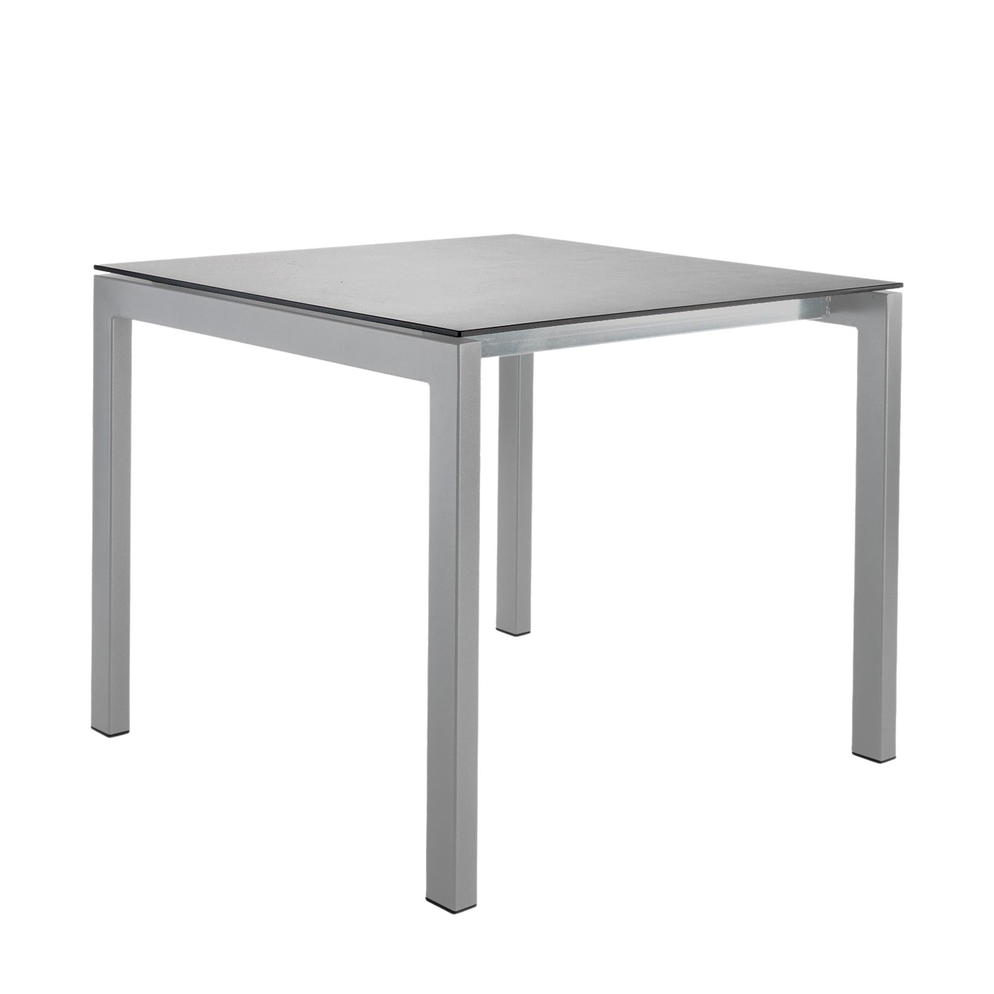 Eleganter Luzern Glasfaser-Gartentisch 80x80 von Schaffner, wetterfest, ausziehbar, UV-beständig, langlebig, Schweizer Qualität, ideal für Garten & Terrasse.