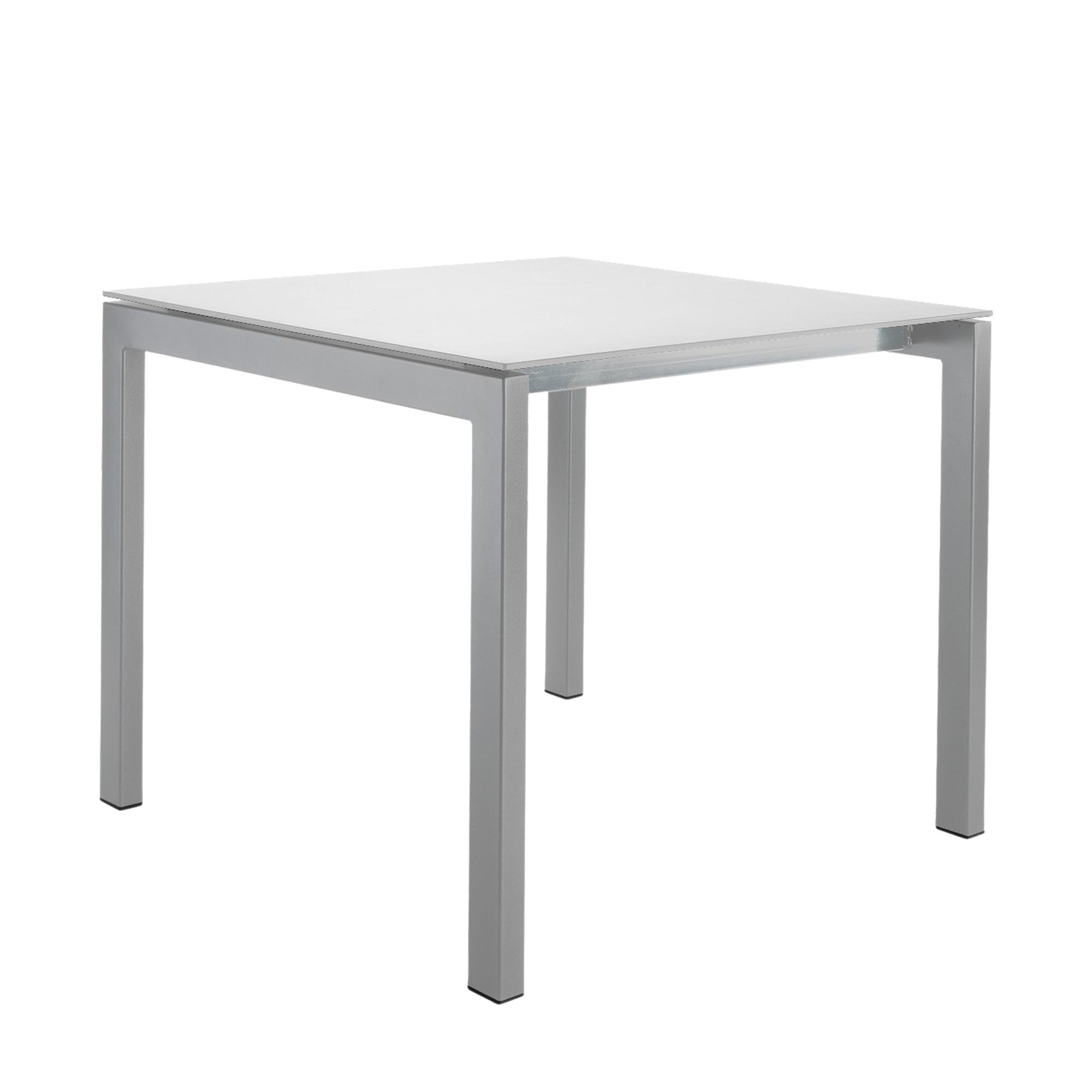 Luzern Glasfaser-Gartentisch 90x90 von Schaffner – wetterfest, abklappbar, ausziehbar, langlebig, pflegeleicht, elegantes Design für Garten, Terrasse & Balkon.
