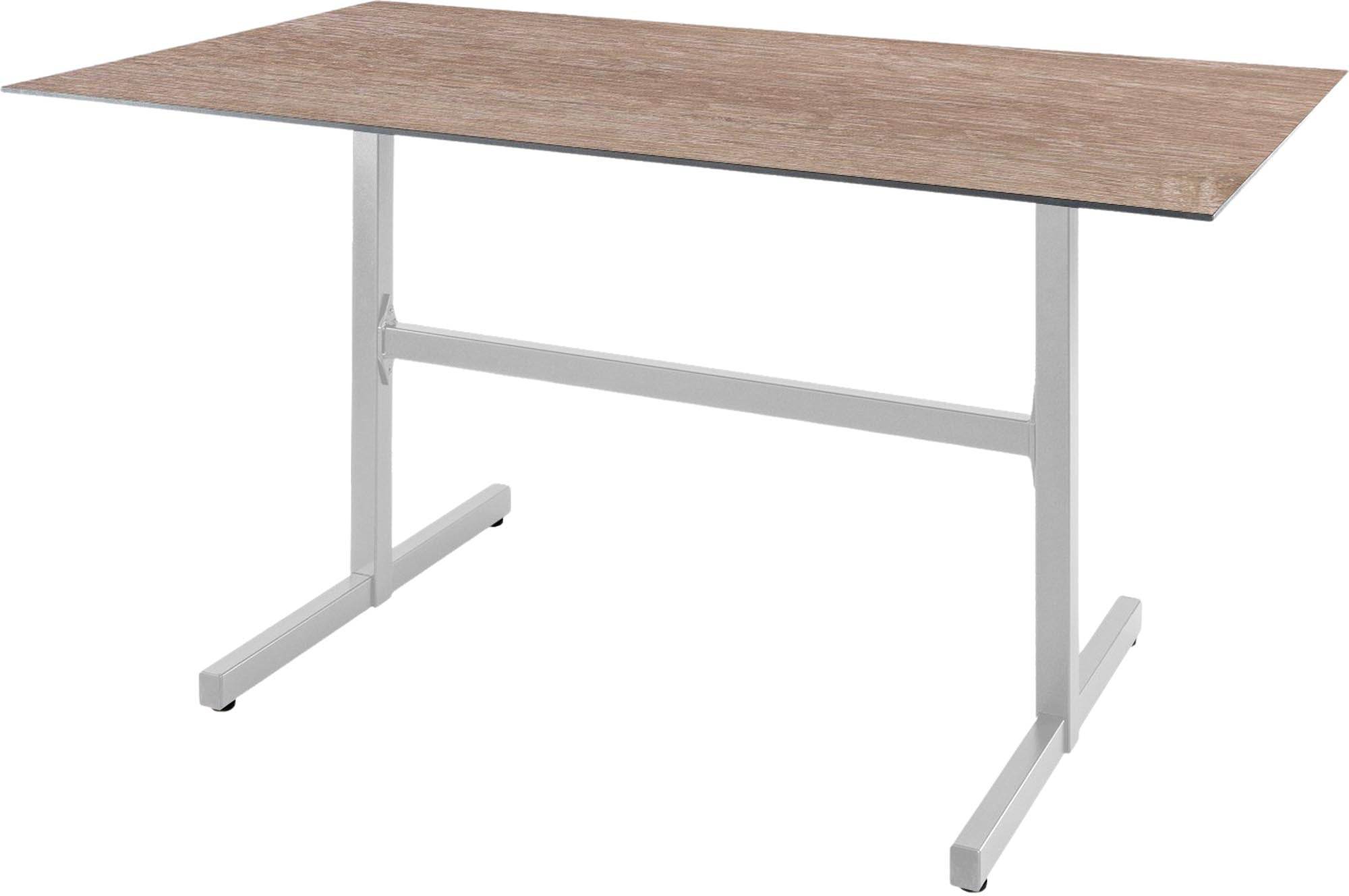 Eleganter, wetterfester Luzern Glasfaser-Gartentisch 160x90 cm, klappbar und erweiterbar, UV-beständig, langlebig, mit hochwertigem Schweizer Design.