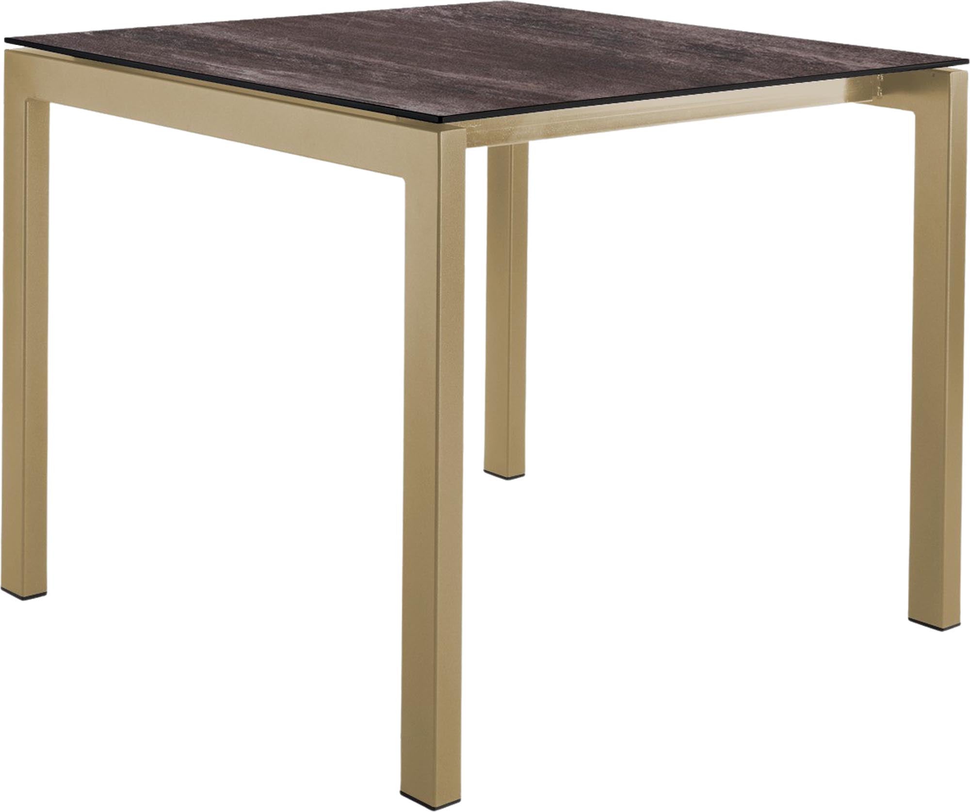 Eleganter Luzern Glasfaser-Gartentisch 80x80 von Schaffner, wetterfest, abklappbar, UV-beständig, langlebig, Schweizer Qualität – perfekt für Garten, Terrasse und Balkon.