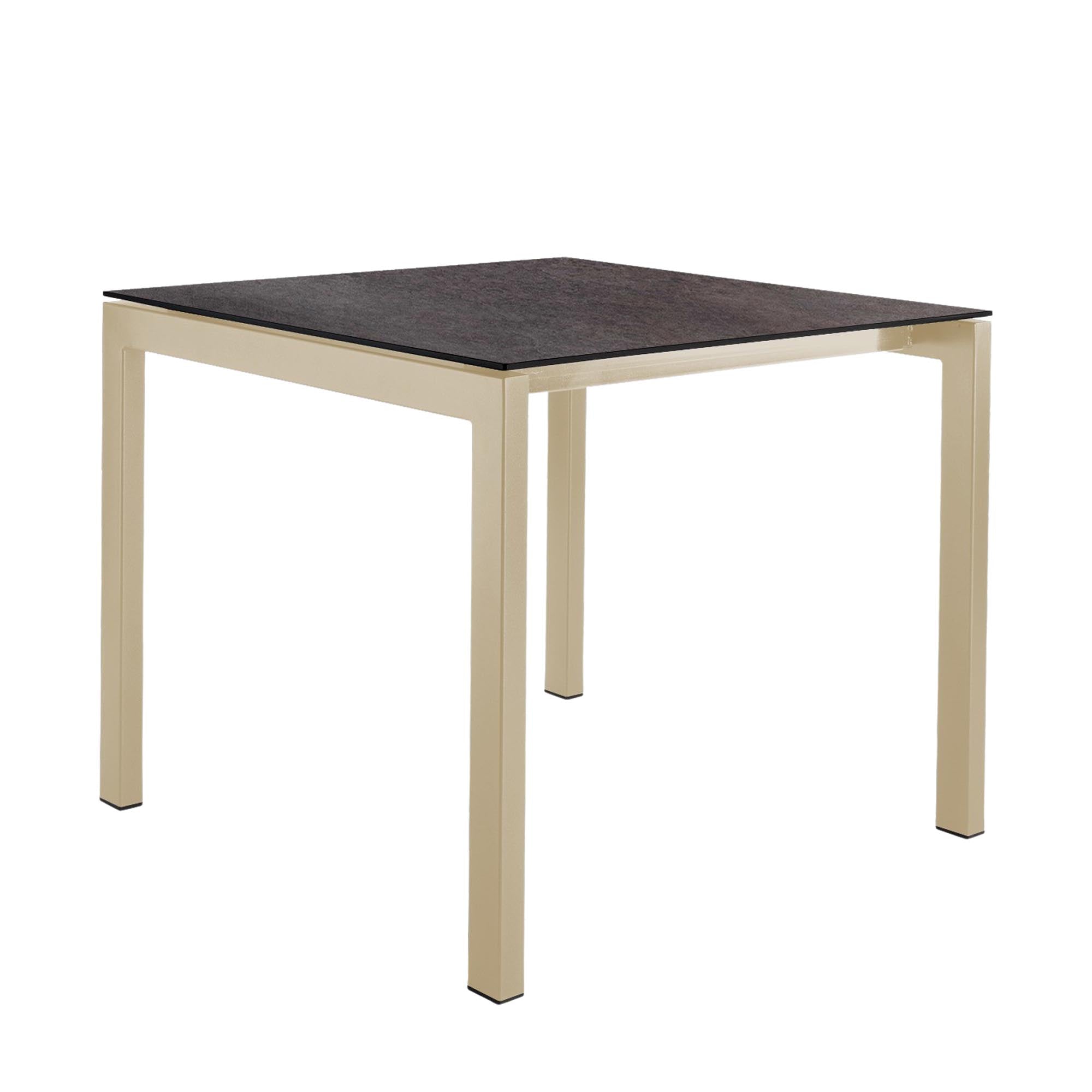 Luzern Glasfaser-Gartentisch 80x80 von Schaffner: wetterfest, abklappbar, UV-beständig, modernes Design, langlebig, ideal für Garten, Balkon oder Terrasse.