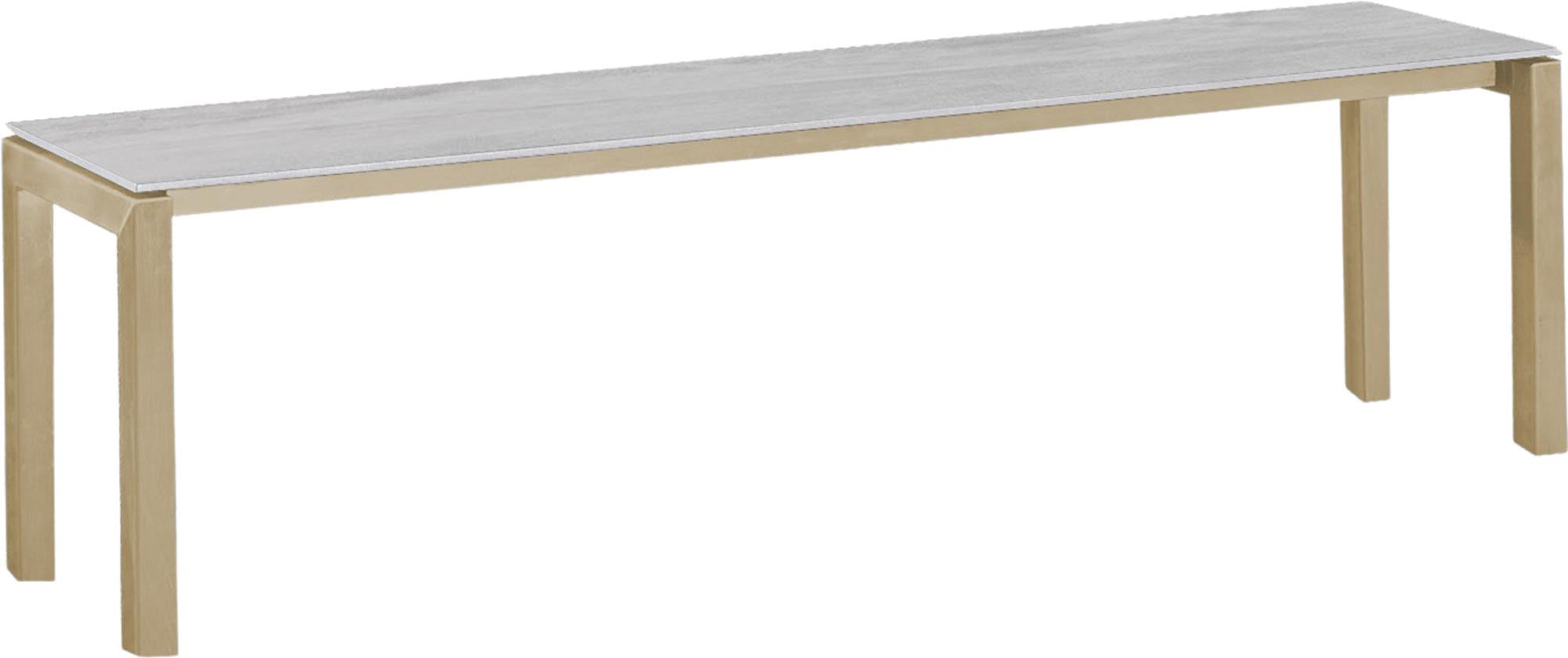 Moderne Gartenbank aus langlebigem Glasfaser, 160x32 cm, ideal für elegante Außenbereiche und entspannte Stunden im Freien.