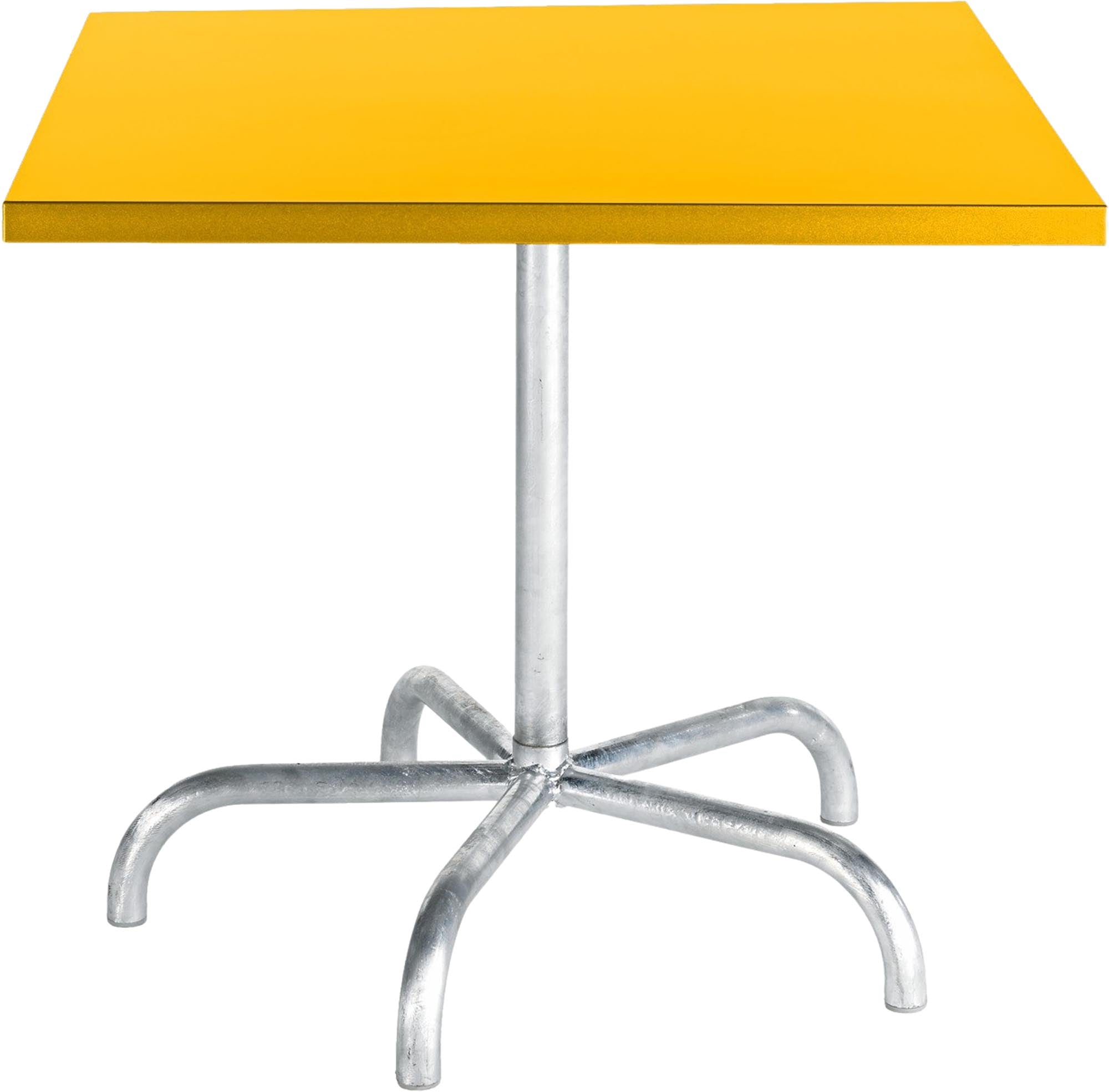 Robuster, wetterfester Metall-Gartentisch 90x90 cm von Schaffner, klappbar, rostfrei, langlebig, platzsparend, ideal für Garten, Balkon und Terrasse.