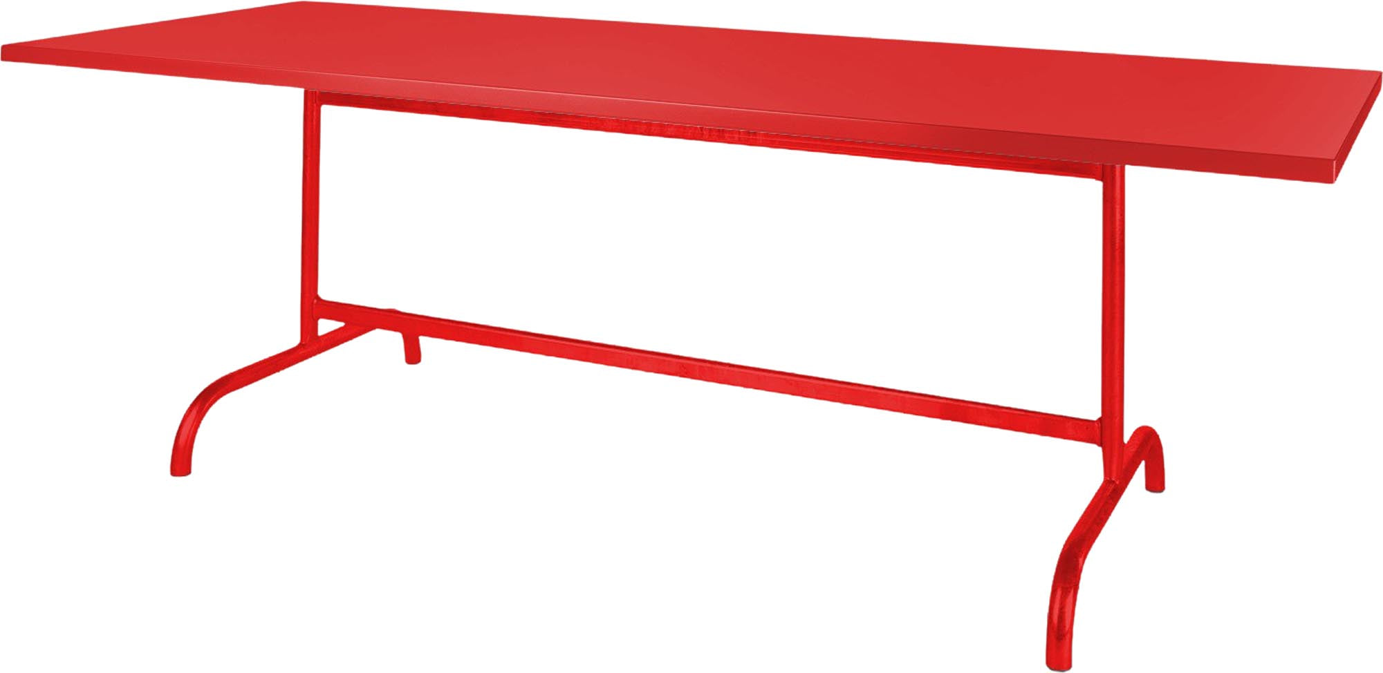 Hochwertiger Säntis Metall-Gartentisch 240x90 cm, klappbar, wetterfest, rostfrei, leicht zu reinigen, robust, platzsparend und made in Switzerland für Garten & Terrasse.