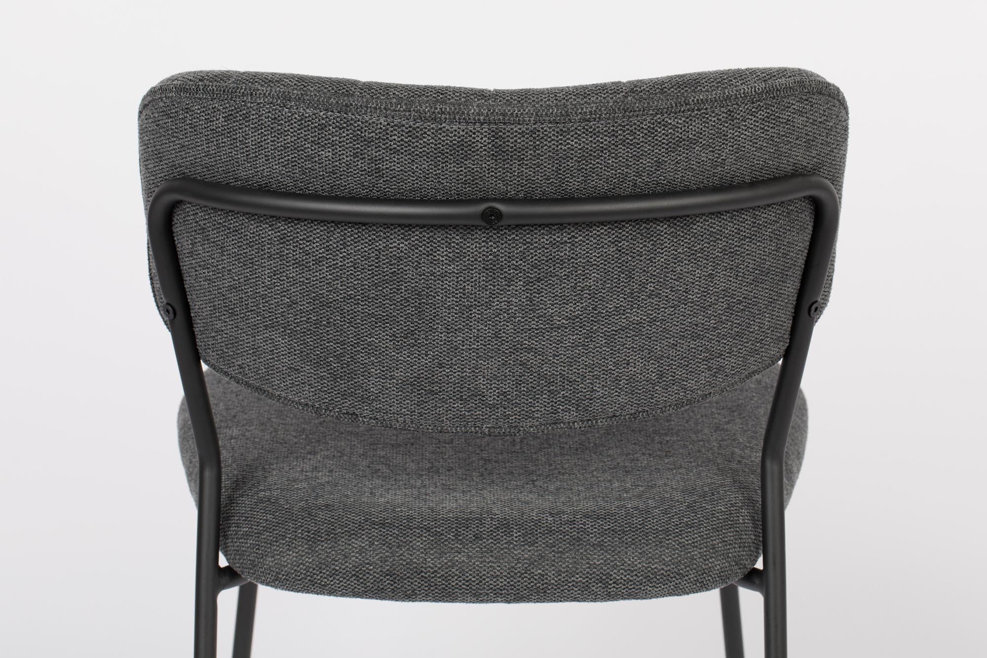 Moderner gepolsterter Stuhl Jolien V1 von White Label Living, perfekt für komfortable Sitzgelegenheiten und geschmackvolle Einrichtung.