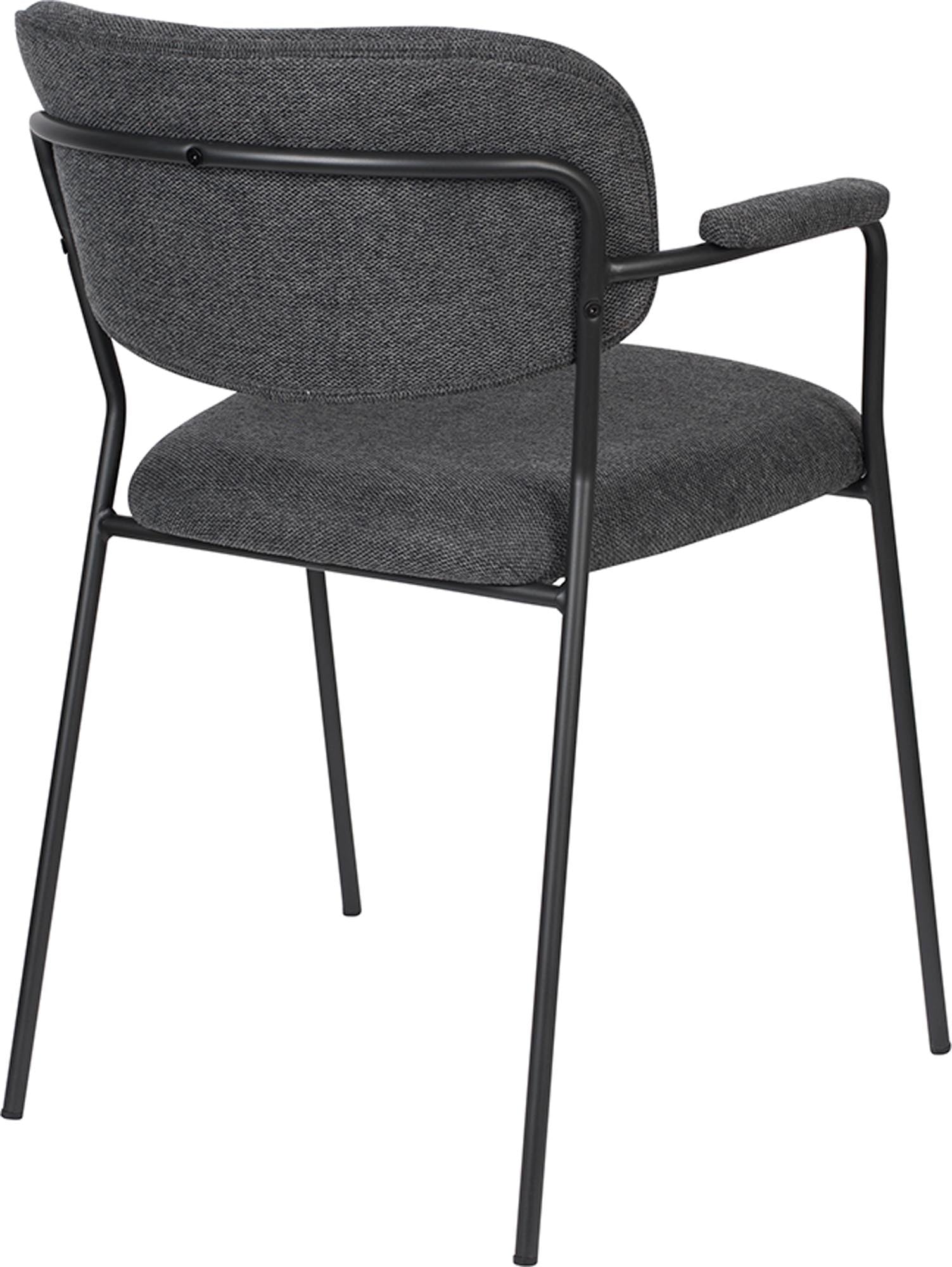 Eleganter Armlehnstuhl Jolien von White Label Living, gepolstert für höchsten Sitzkomfort und stilvolles Wohnen.