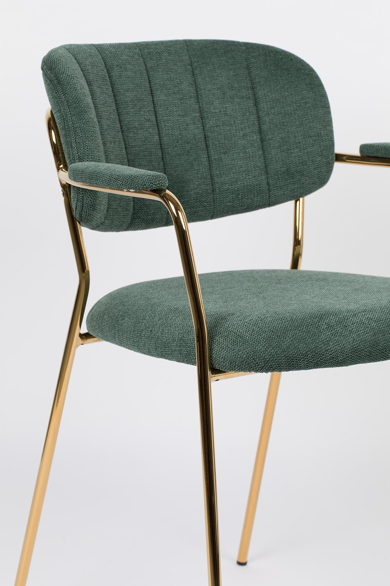 Stilvoller Armlehnstuhl Jolien gepolstert von White Label Living – vereint Komfort und Eleganz für jeden Raum in Ihrem Zuhause.