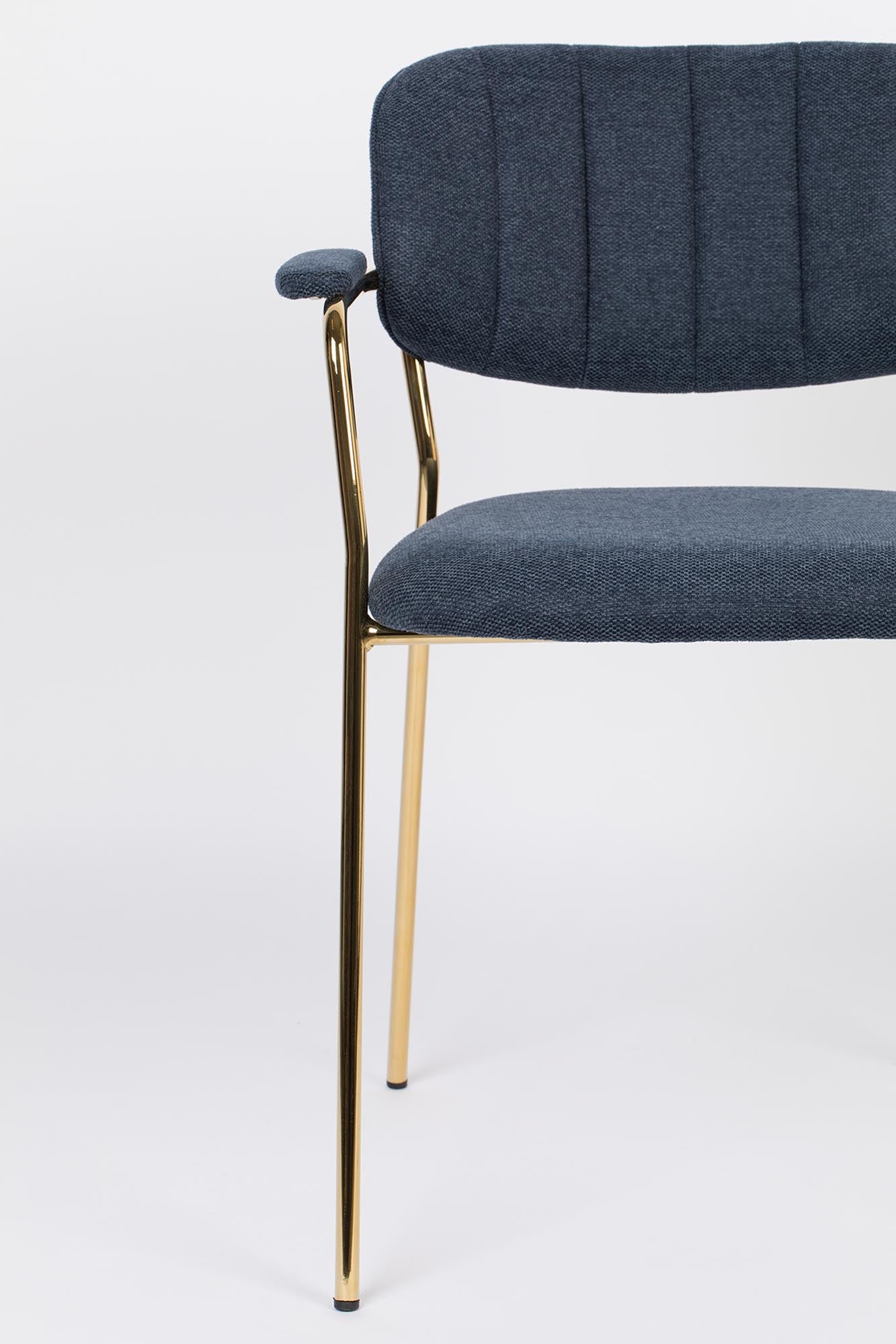 Moderner gepolsterter Armlehnstuhl Jolien von White Label Living, ideal für komfortable Sitzgelegenheiten in jedem Wohnraum.