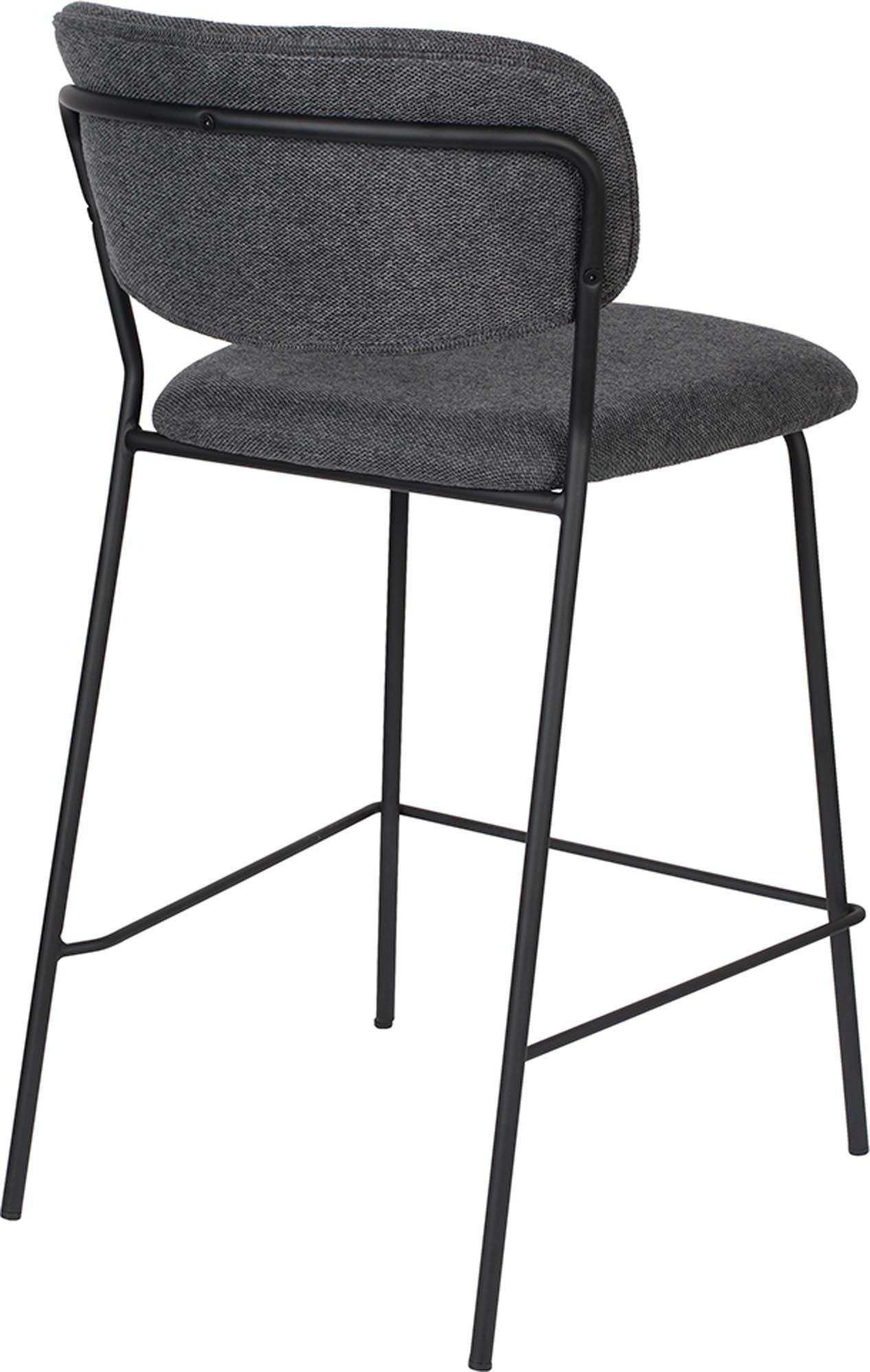 Moderner Barstuhl Jolien mit weicher Polsterung von White Label Living, perfekt für gemütliche Abende und stilvolle Einrichtung.