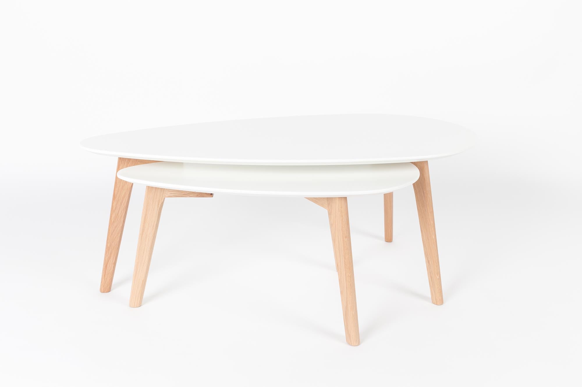 Modernes Beistelltisch-Set von White Label Living, ideal für kreative Raumgestaltungen und funktionale Dekoration in jedem Zuhause.