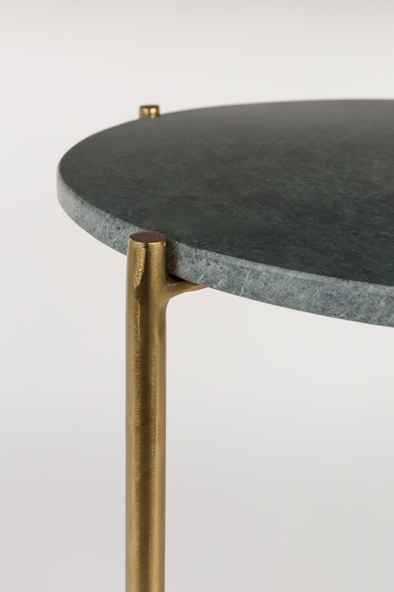 Moderner Beistelltisch TIMPA MARBLE von White Label Living: Hochwertige Marmoroberfläche und minimalistisches Gestell für jeden Wohnraum.