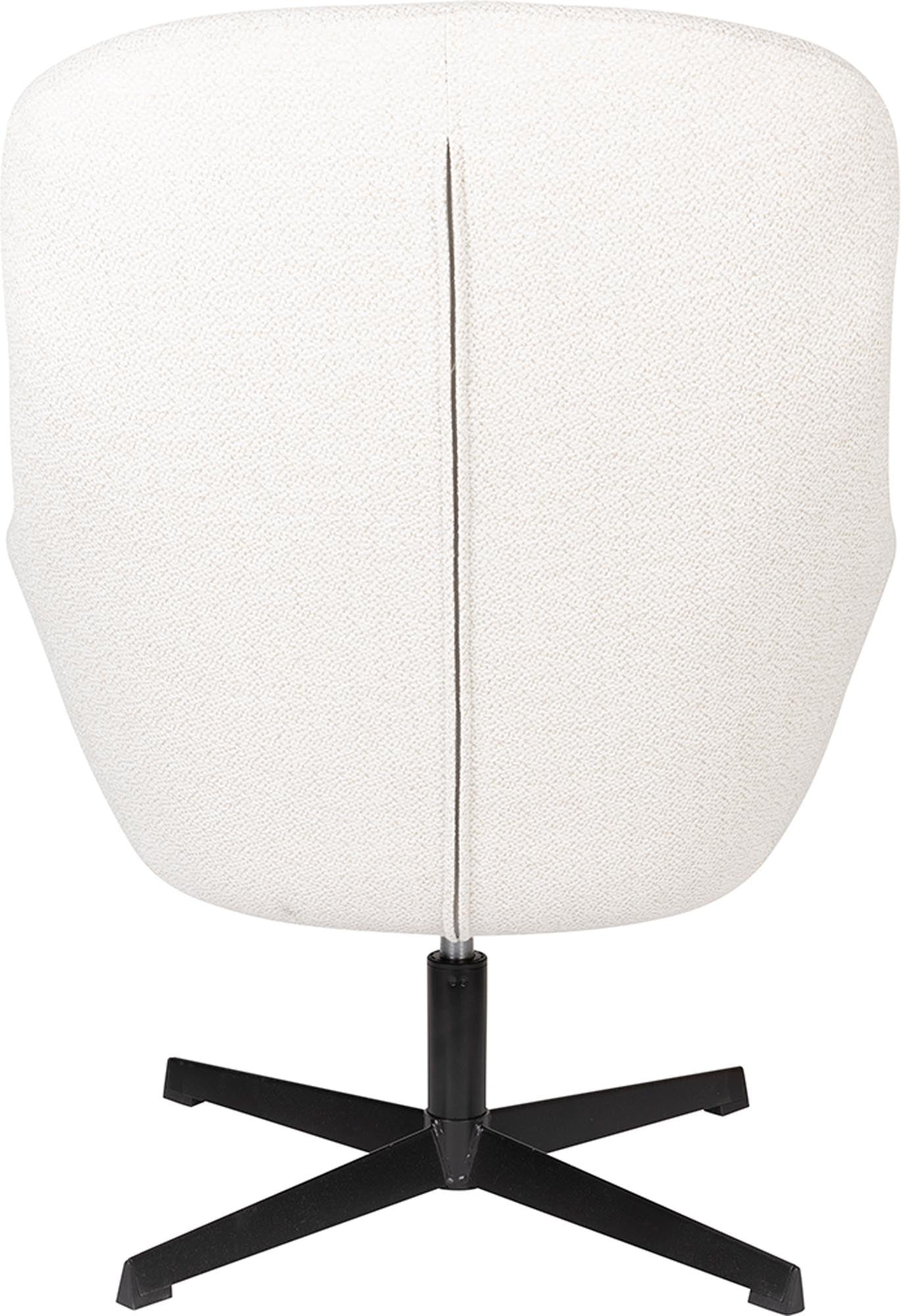 Moderner Sessel Yuki von White Label Living: Bequeme Armlehnen und zeitloses Design, perfekt für jedes Zuhause.
