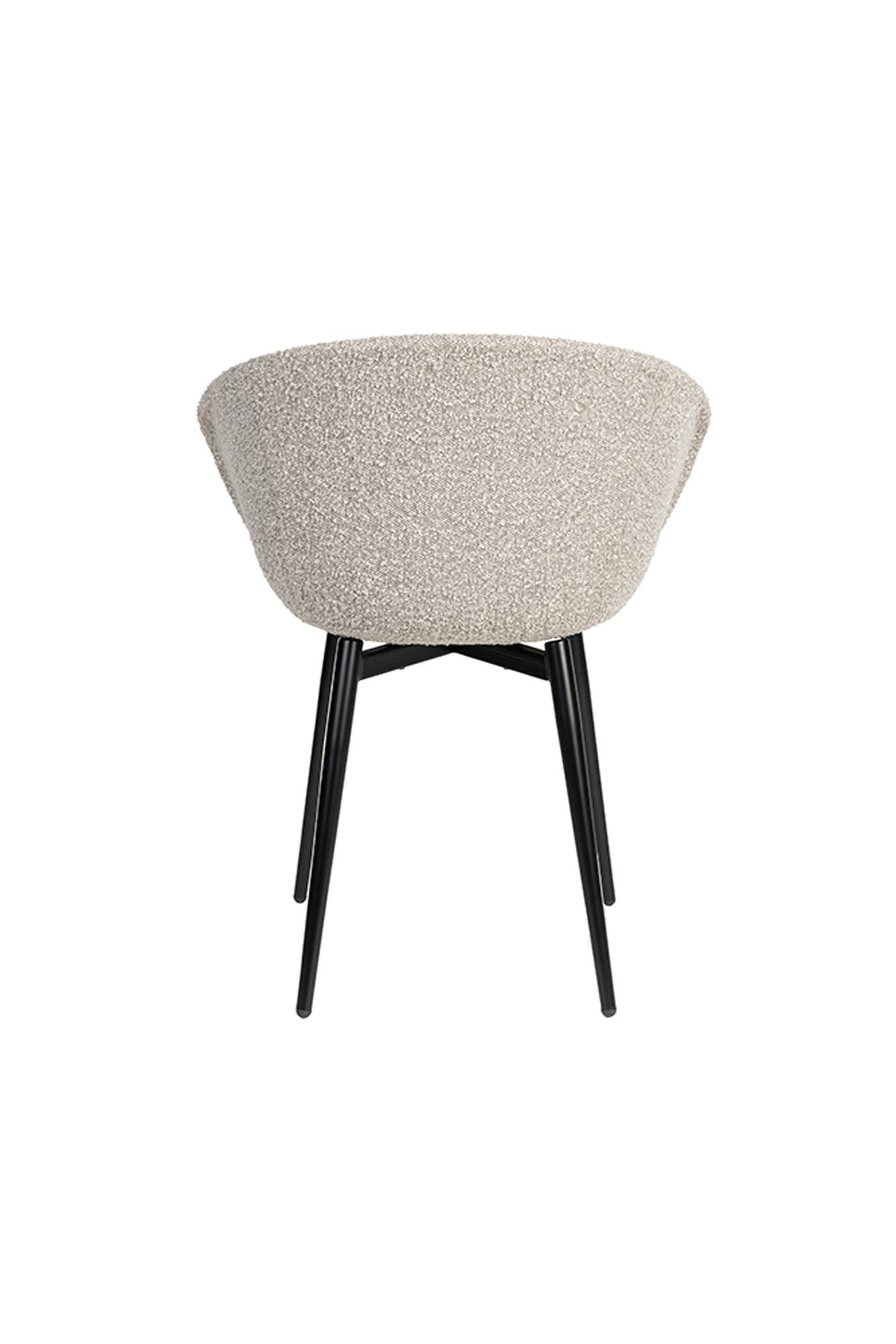 Eleganter Stuhl Charly von White Label Living: Stilvolles Design mit robustem Metallrahmen und weichem Polyesterbezug, perfekt für jeden Raum.