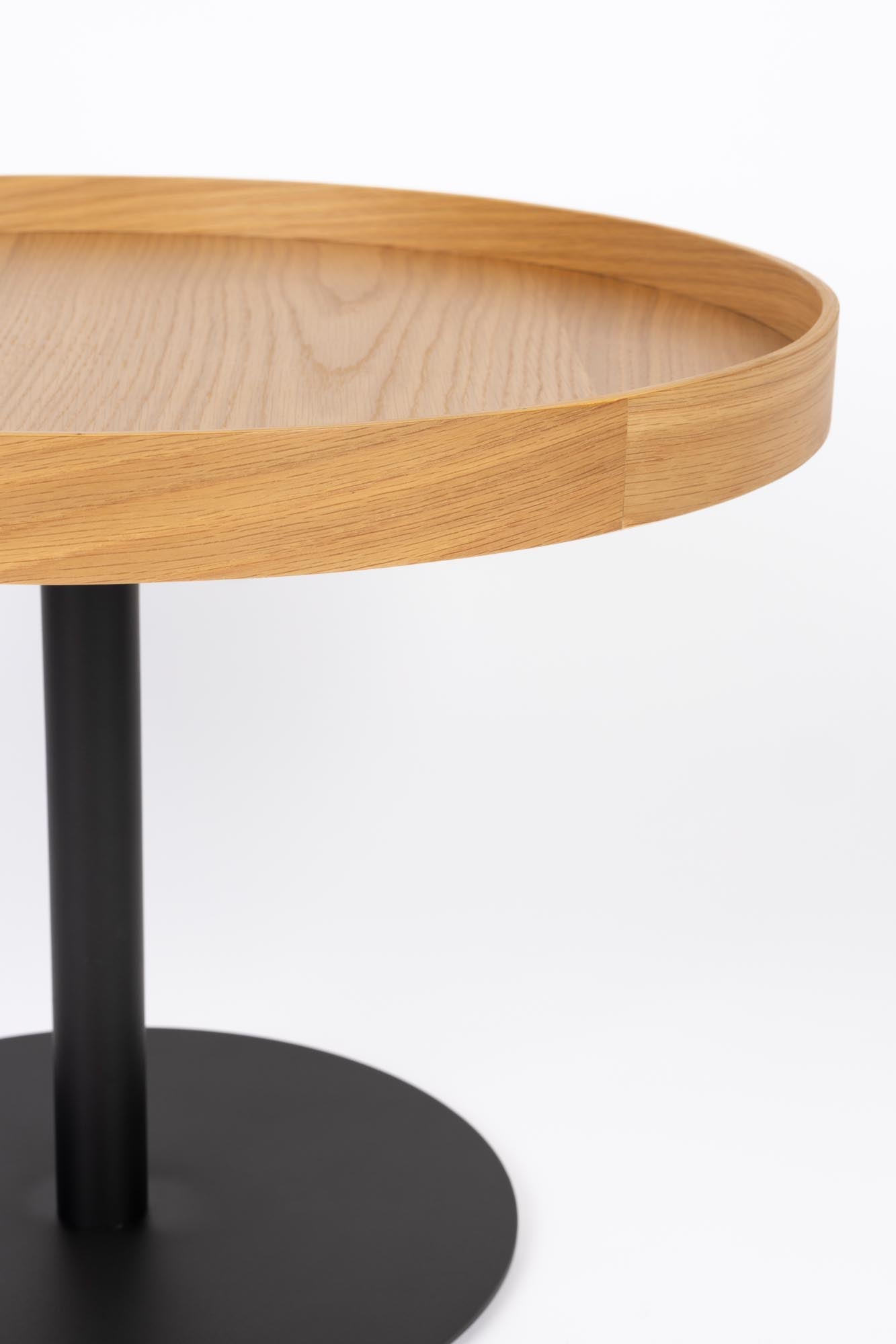 Eleganter Beistelltisch aus hochwertigem Eichenholz mit robustem Eisenrahmen. Ideal für Wohnzimmer, Schlafzimmer oder Flur – vielseitig und stilvoll.