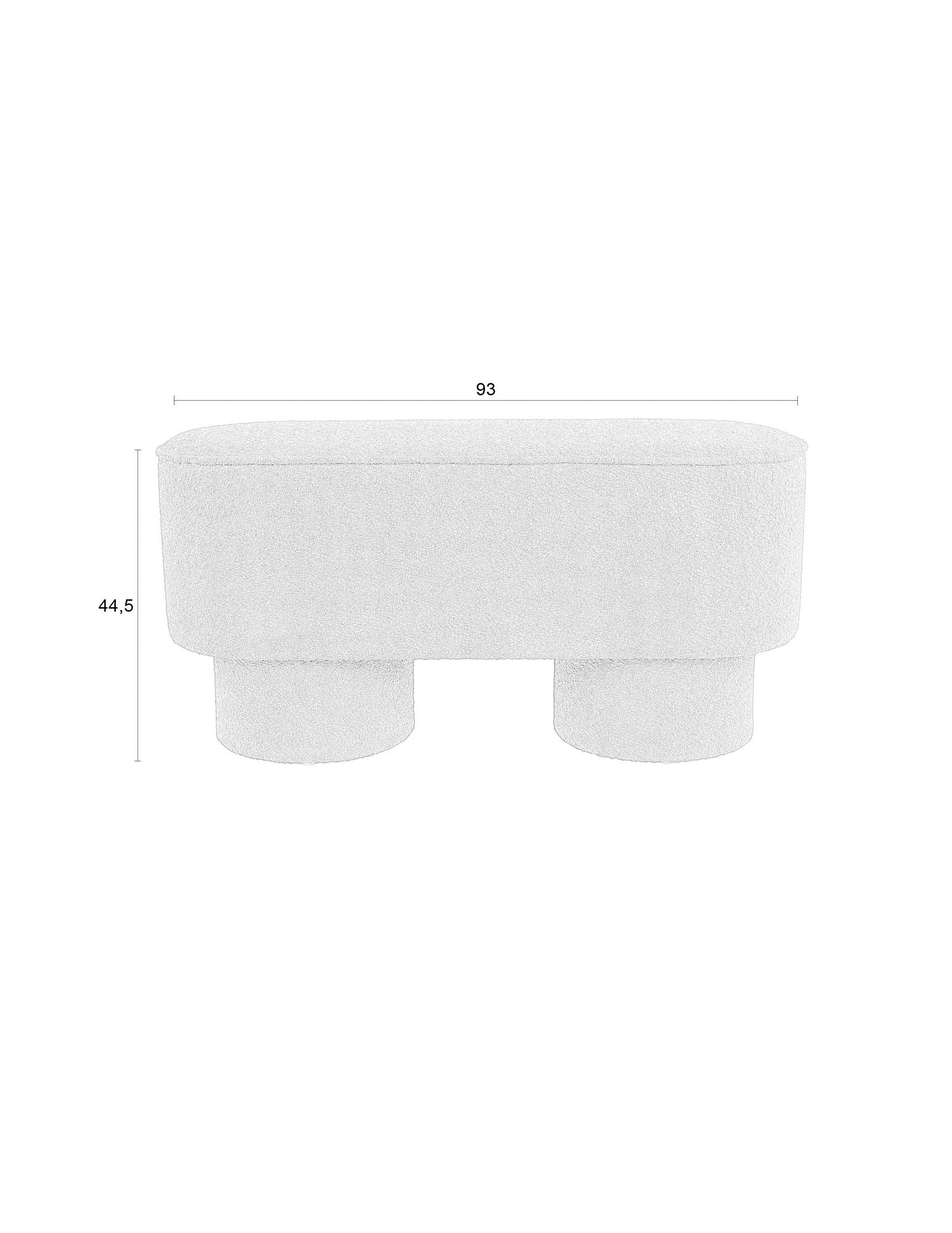 Elegante Sitzbank Marcos aus robustem Kiefernholz, ideal für moderne Wohnkonzepte und gemütliche Einrichtung.