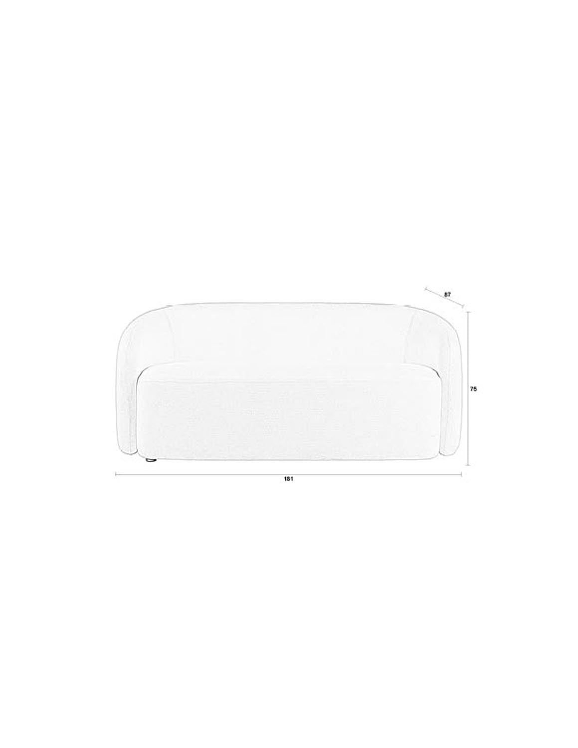 Elegantes 3er Sofa Len von White Label Living, das mit seinem zeitgemäßen Look und bequemen Sitzflächen jedes Wohnzimmer aufwertet.