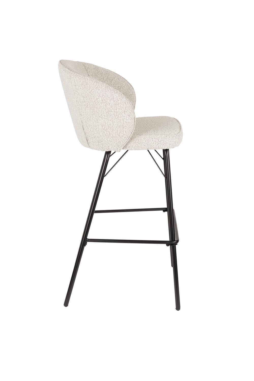 Stilvoller Barhocker Joa Beige von White Label Living – vereint Komfort und Eleganz für jede Bar oder Küche. Perfekt für gesellige Runden!
