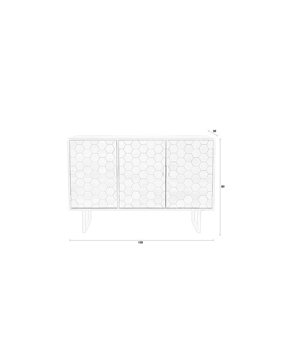 Elegantes Sideboard Linc Hoch von White Label Living: Hochwertige Materialien, stilvolles Design und optimaler Stauraum für jeden Raum.