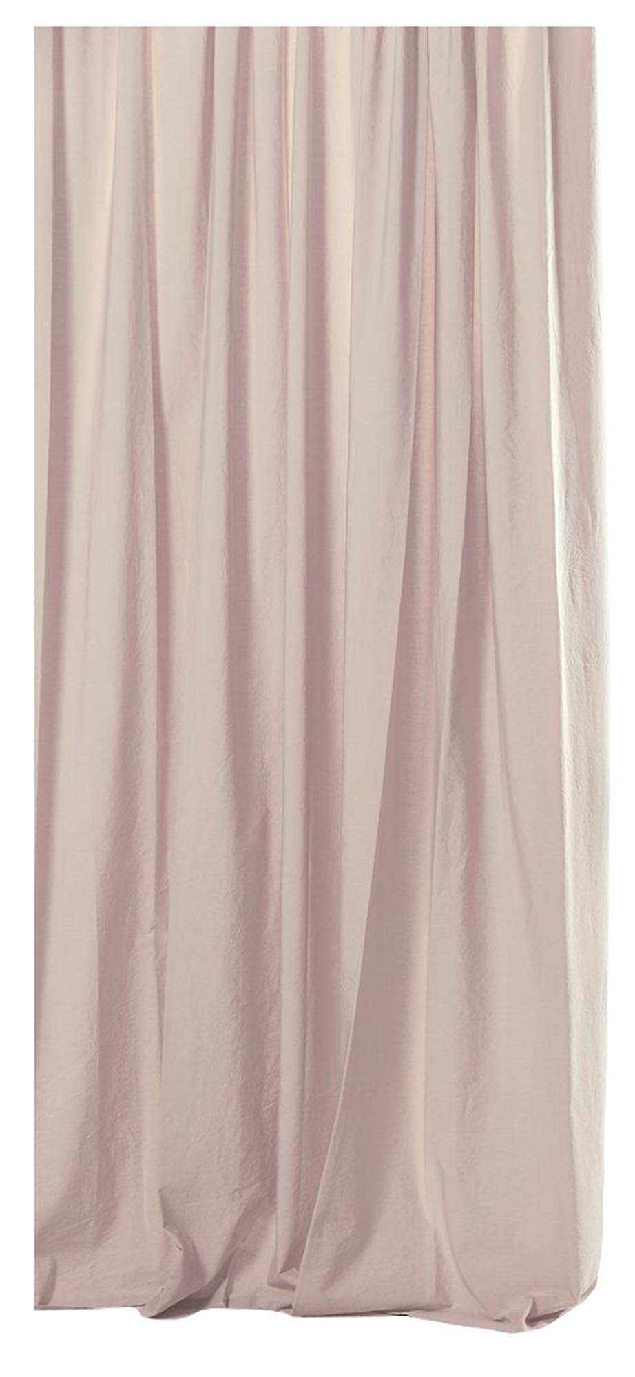 Eleganter rosa Vorhang aus feiner ägyptischer Baumwolle, ideal für eine harmonische Raumgestaltung und einladende Atmosphäre.