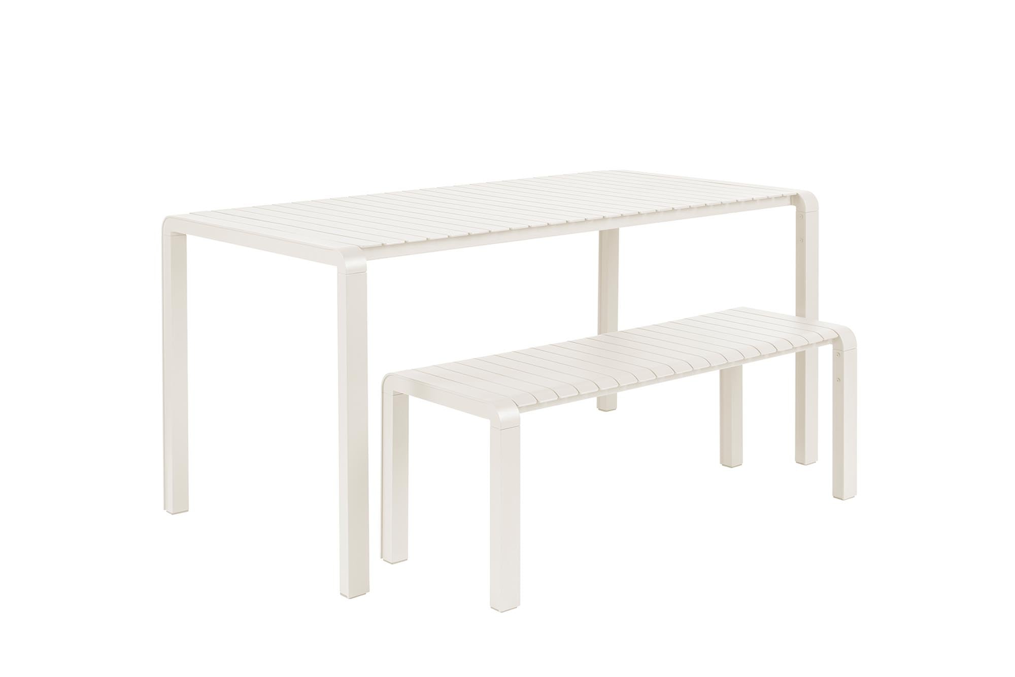 Elegante Gartenbank Vondel von Zuiver, aus langlebigem Aluminium, ideal für gemütliche Stunden im Freien und stilvolle Akzente im Garten.