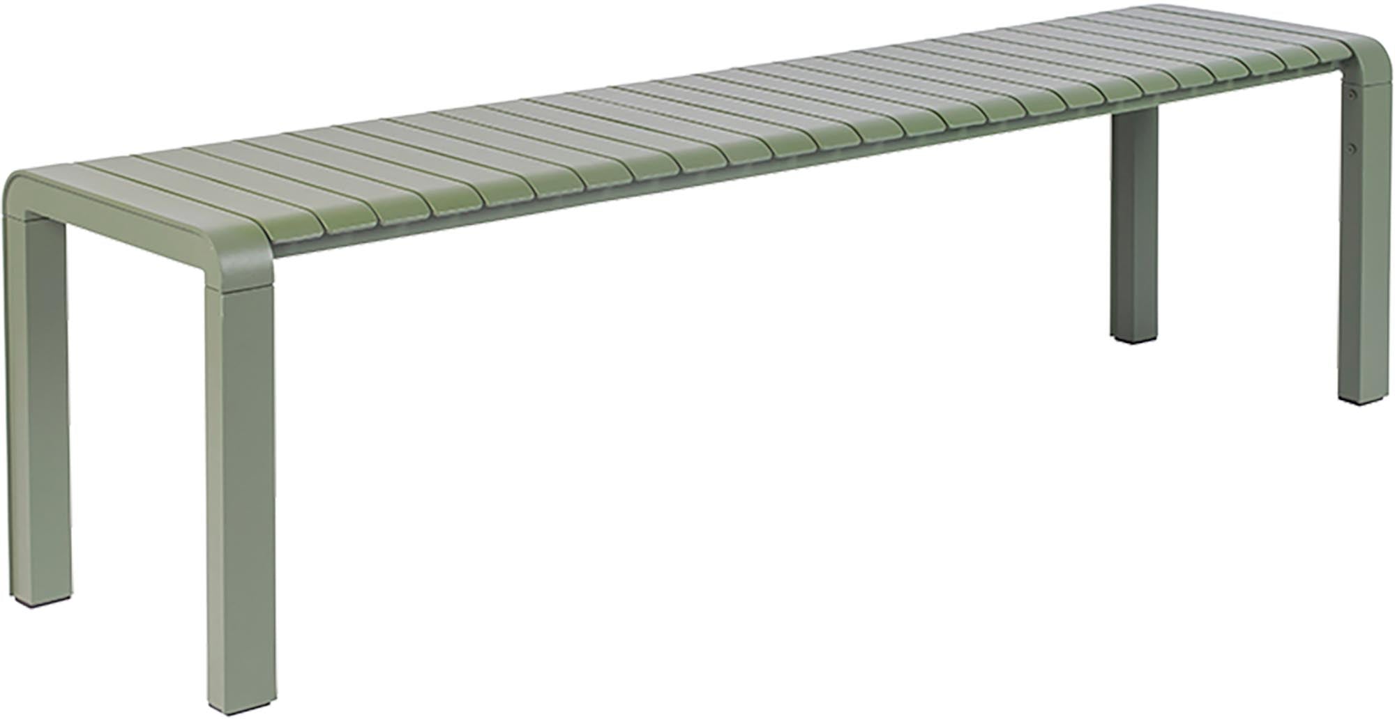 Elegante Gartenbank Vondel von Zuiver, gefertigt aus robustem Aluminium, bietet Komfort und Stil für entspannte Stunden im Freien.