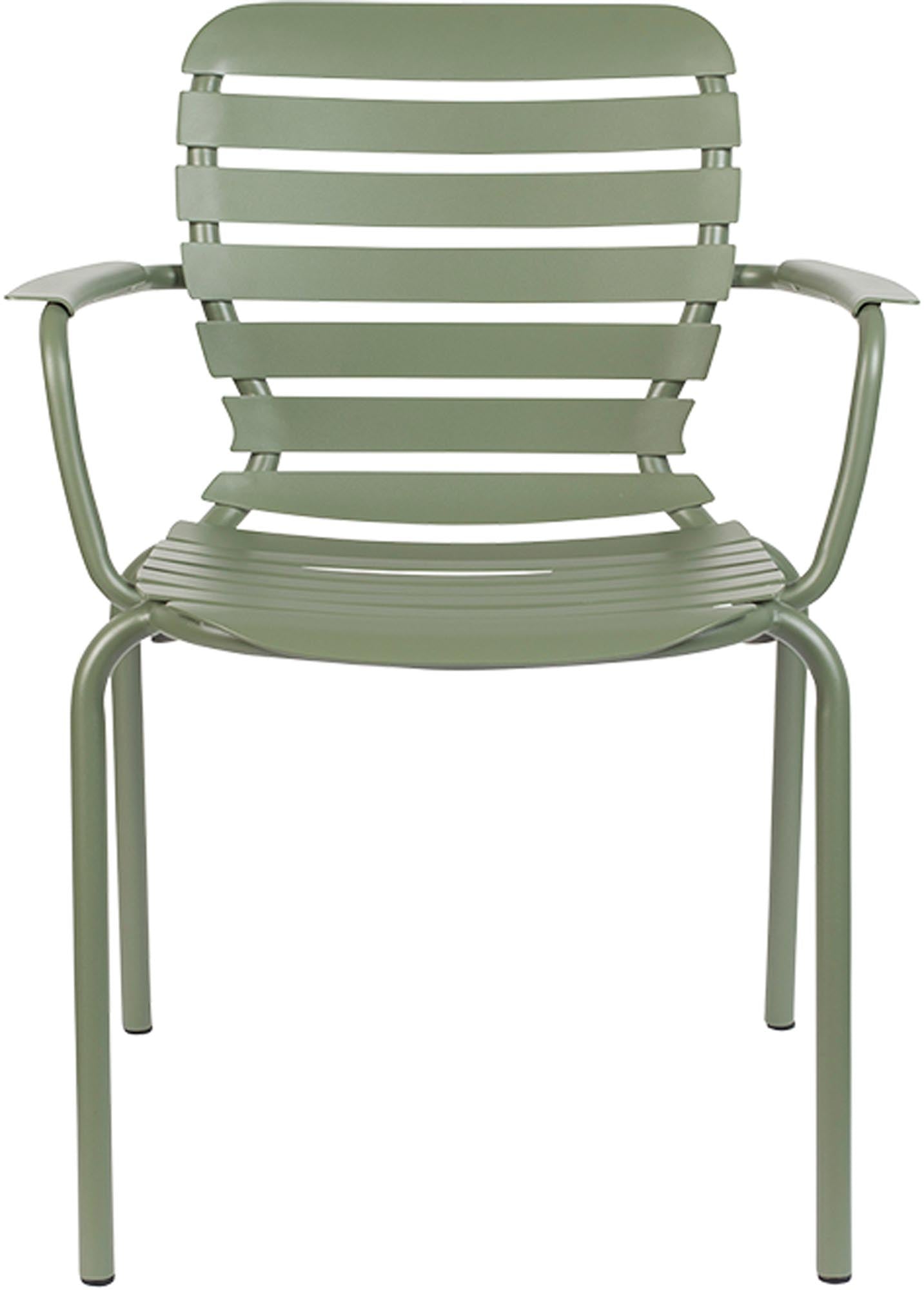 Eleganter Gartenstuhl Vondel von Zuiver mit stilvollen Armlehnen, ideal für entspannte Stunden im Freien.