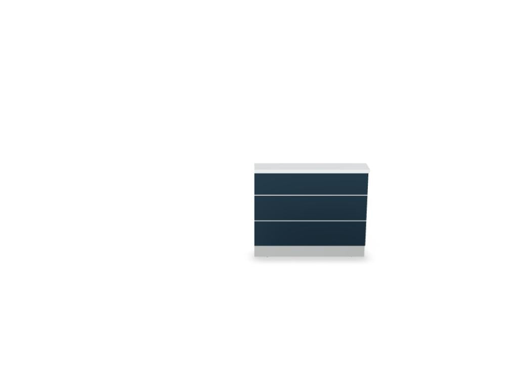 Valde LAL13L - modulare Empfangstheke in Weiss Pastell präsentiert im Onlineshop von KAQTU Design AG. Empfangsdesk ist von Mdd